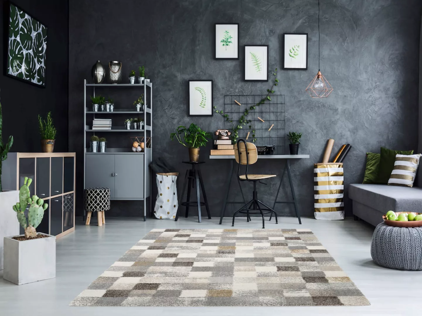 OCI DIE TEPPICHMARKE Teppich »NEW VILLA SQUARES«, rechteckig günstig online kaufen