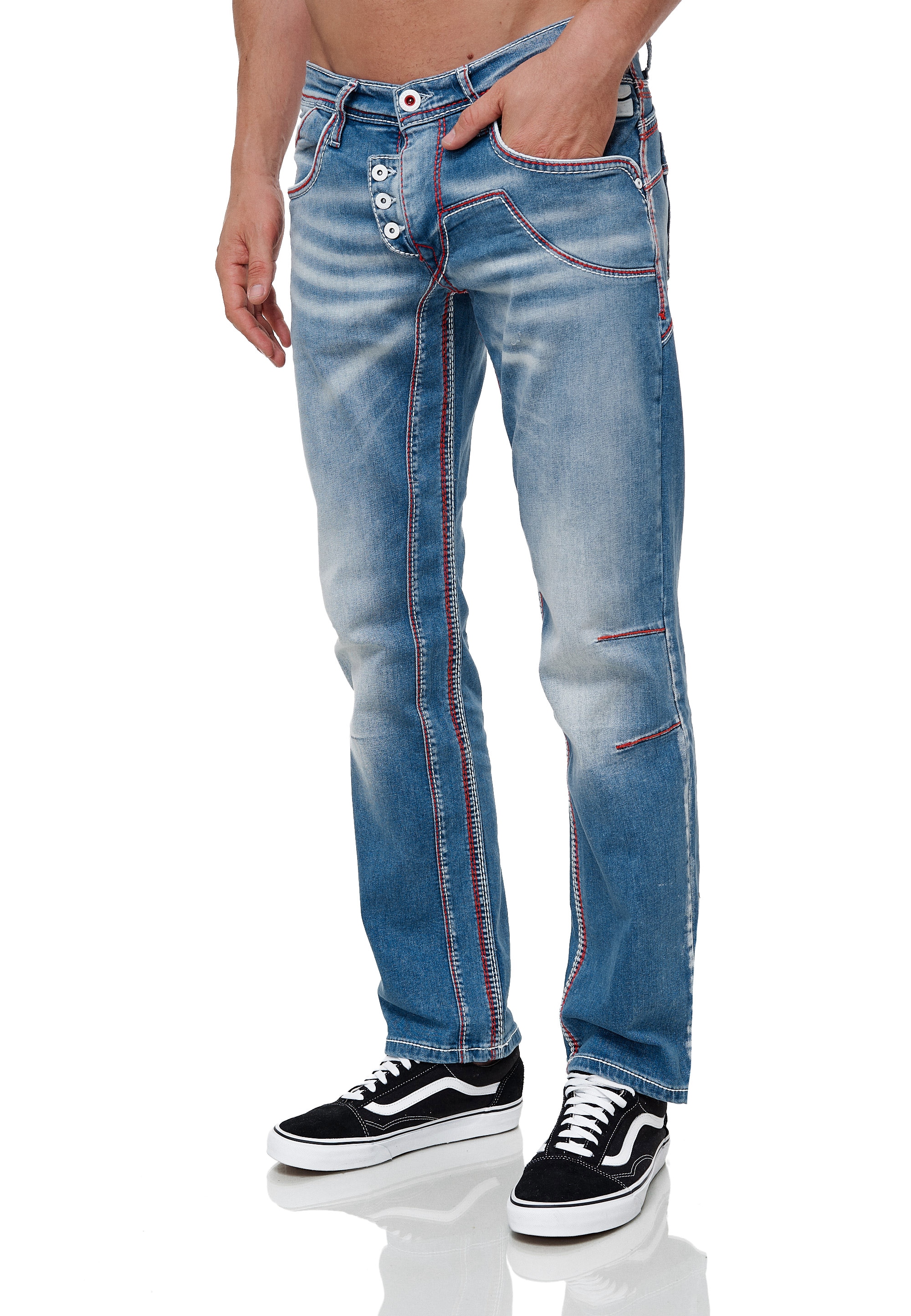 Rusty Neal Straight-Jeans "RUBEN 46", mit auffälligen Ziernähten günstig online kaufen
