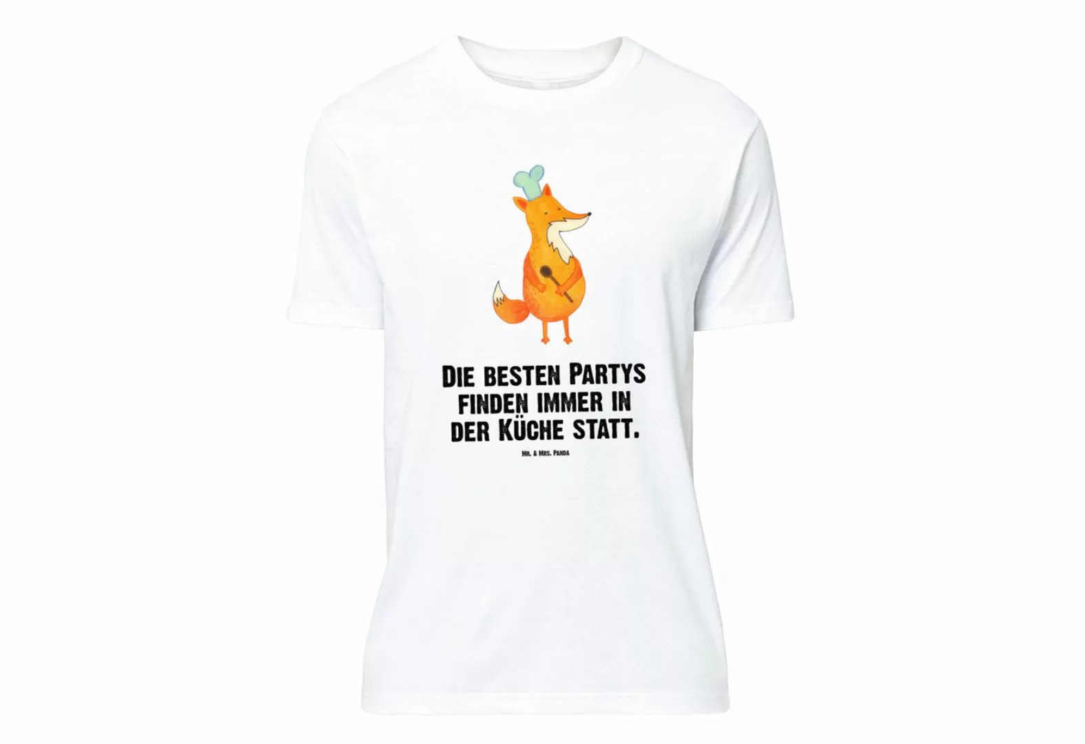 Mr. & Mrs. Panda T-Shirt Fuchs Koch - Weiß - Geschenk, witzig, T-Shirt, Shi günstig online kaufen