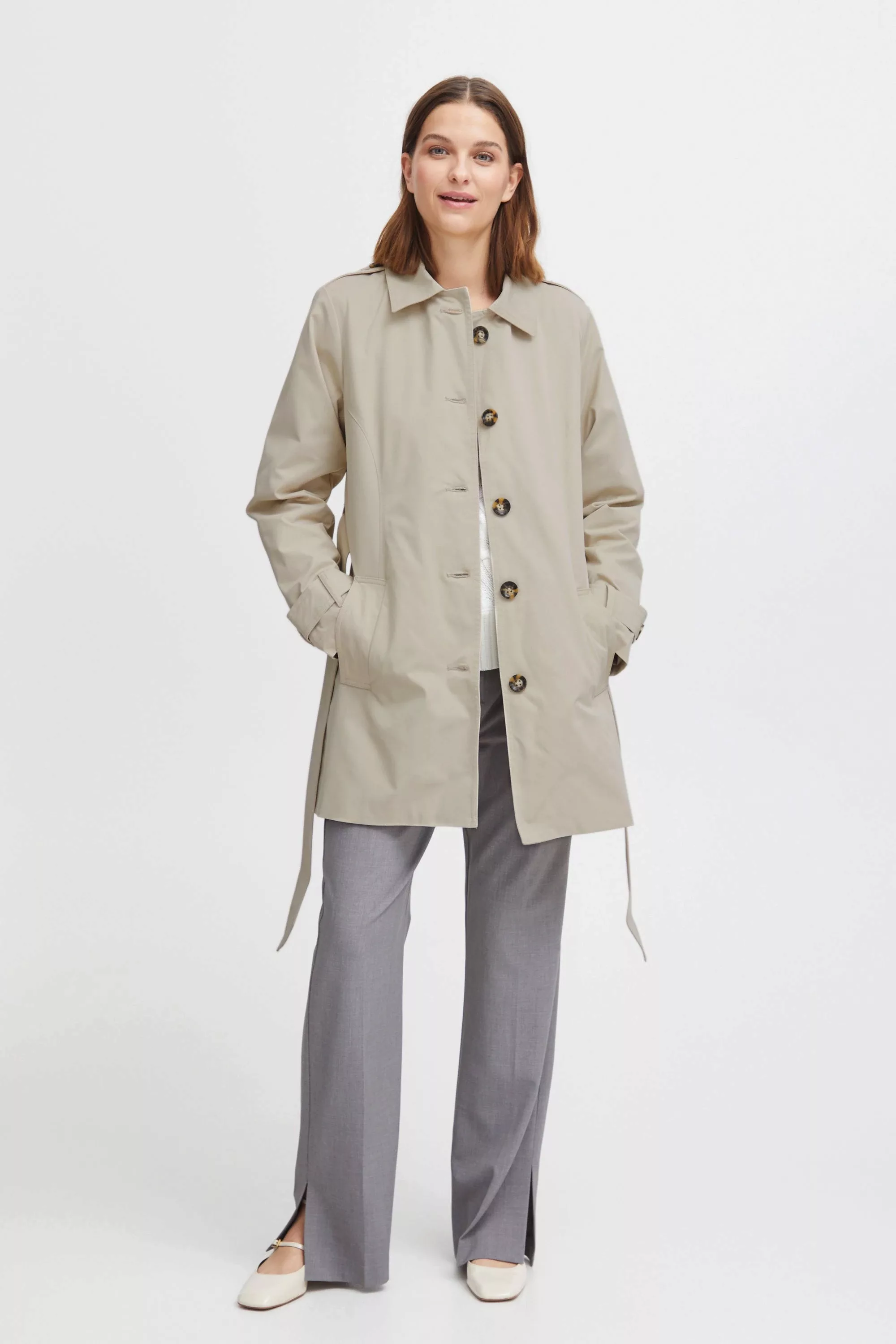 b.young Cabanjacke BYAMONA TRENCH COAT 3 - cooler Trenchcoat mit Gürtel günstig online kaufen