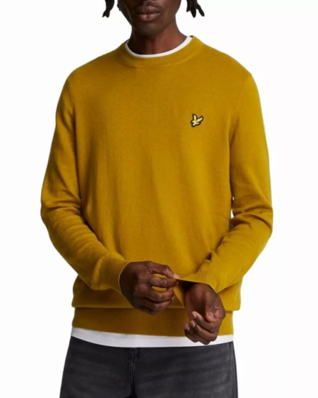 Lyle & Scott Strickpullover Rundhalsausschnitt Aus Wolle Und Baumwolle günstig online kaufen