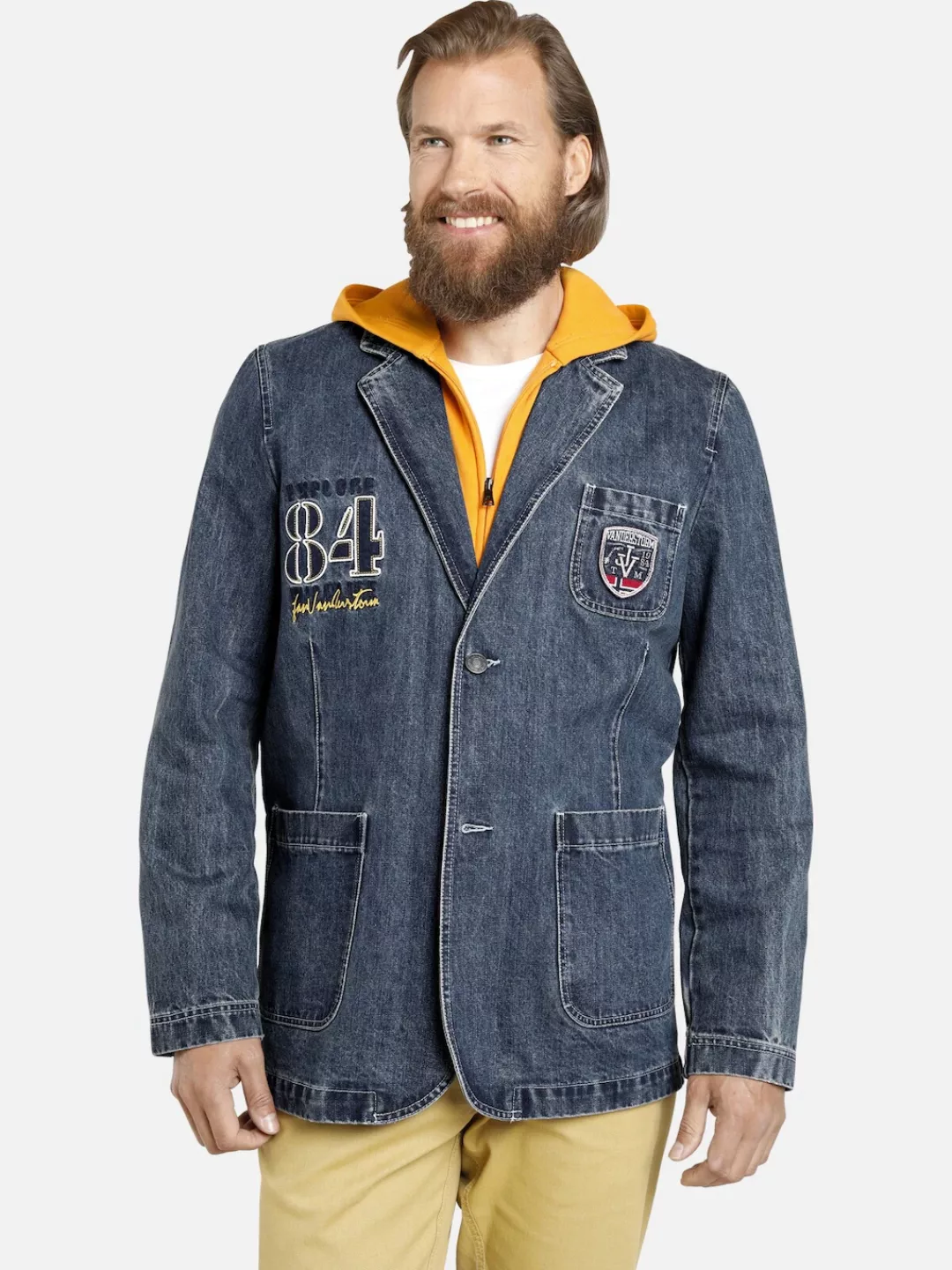 Jan Vanderstorm Sakko INGVAR Denim-Sakko, Comfort Fit günstig online kaufen