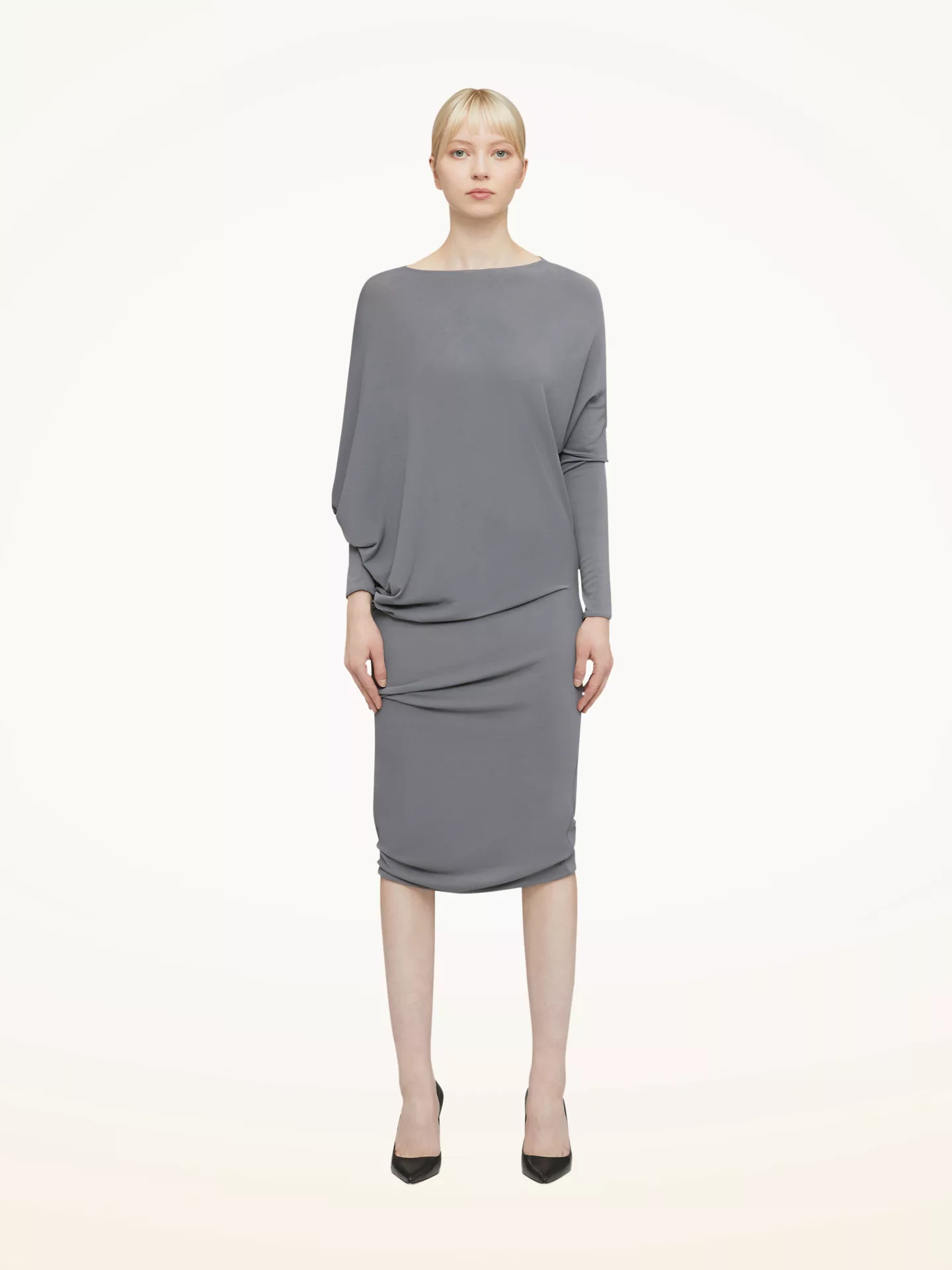 Wolford - Crepe Jersey Dress, Frau, soft pewter, Größe: L günstig online kaufen