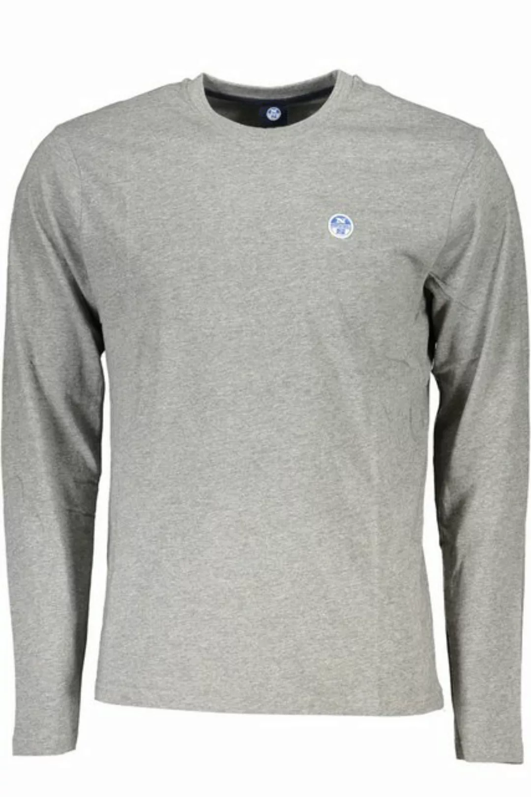 North Sails T-Shirt Langarm Rundhals Herren T-Shirt Grau aus recycelten günstig online kaufen