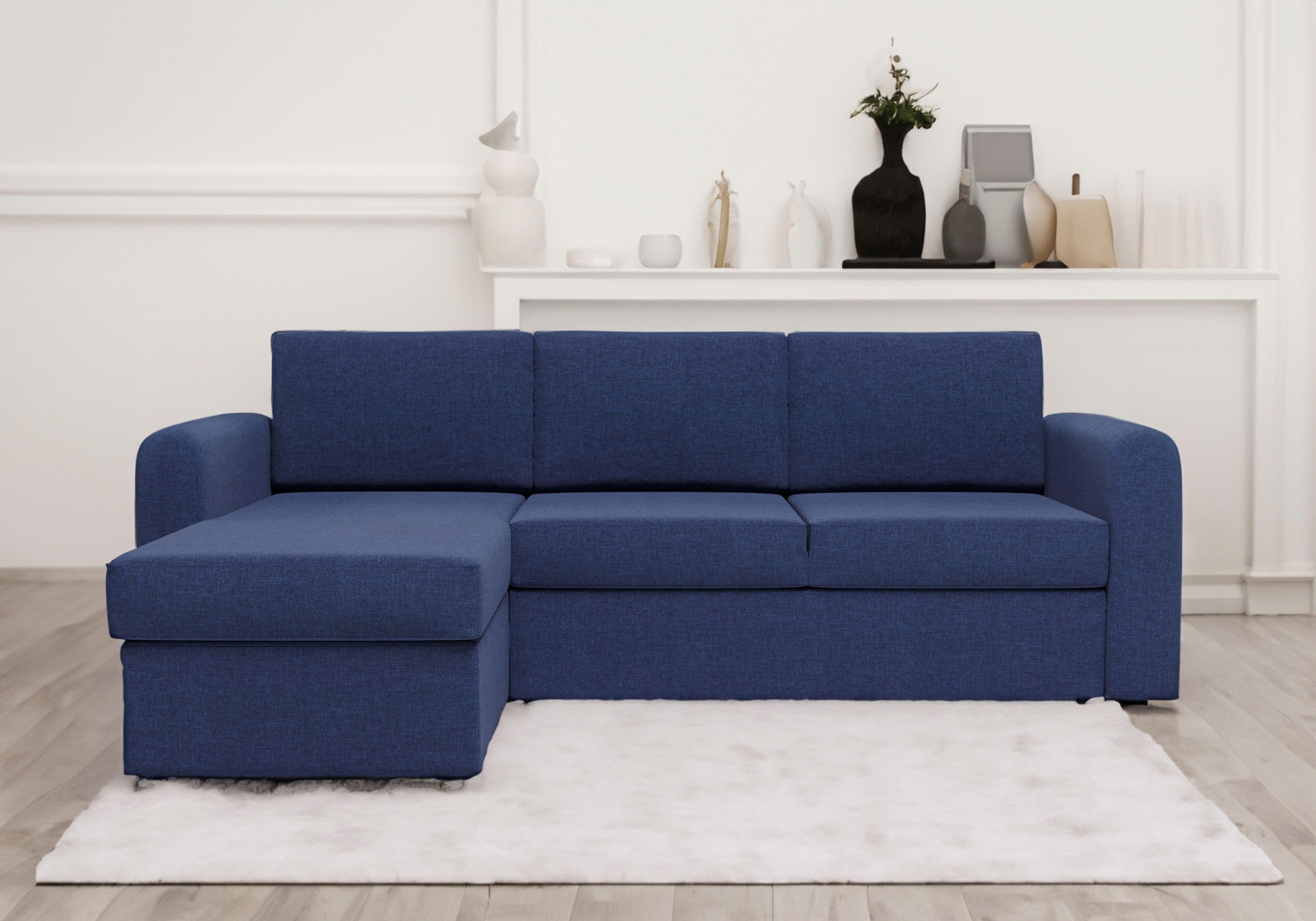 Home affaire Ecksofa »Delaware, Breite 223 cm, Webstoff fein, mit Stauraum« günstig online kaufen