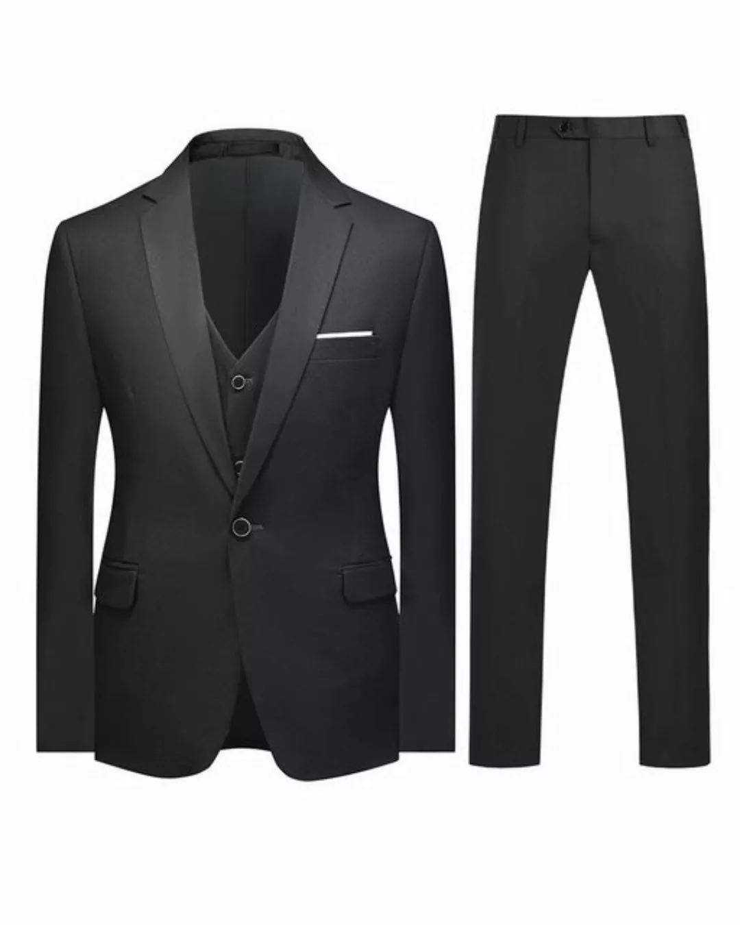 Allthemen Anzug (3 tlg, Anzug Set) Herren Slim Fit Anzüge Komplett 3 Teilig günstig online kaufen