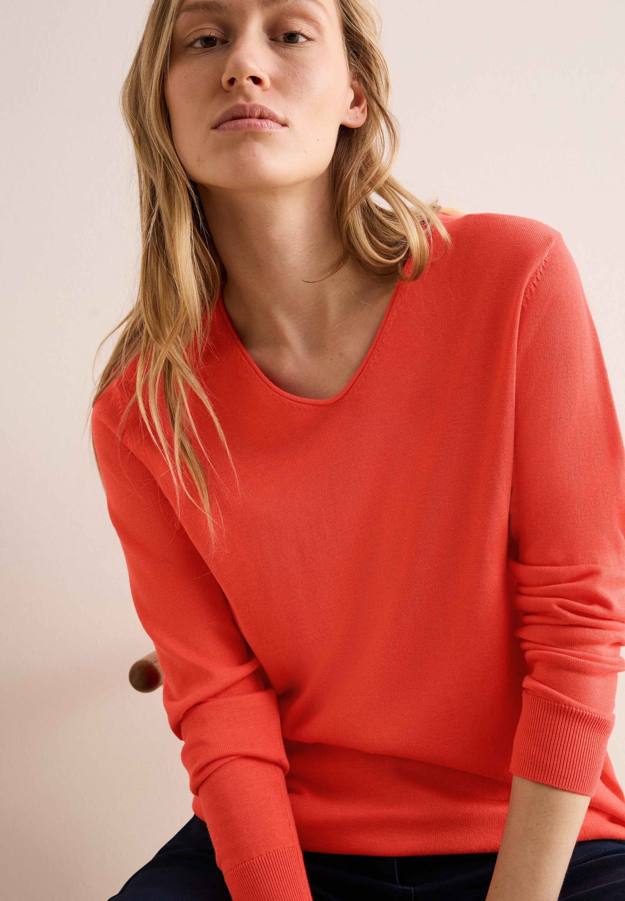 CECIL Strickpullover mit V-Ausschnitt günstig online kaufen