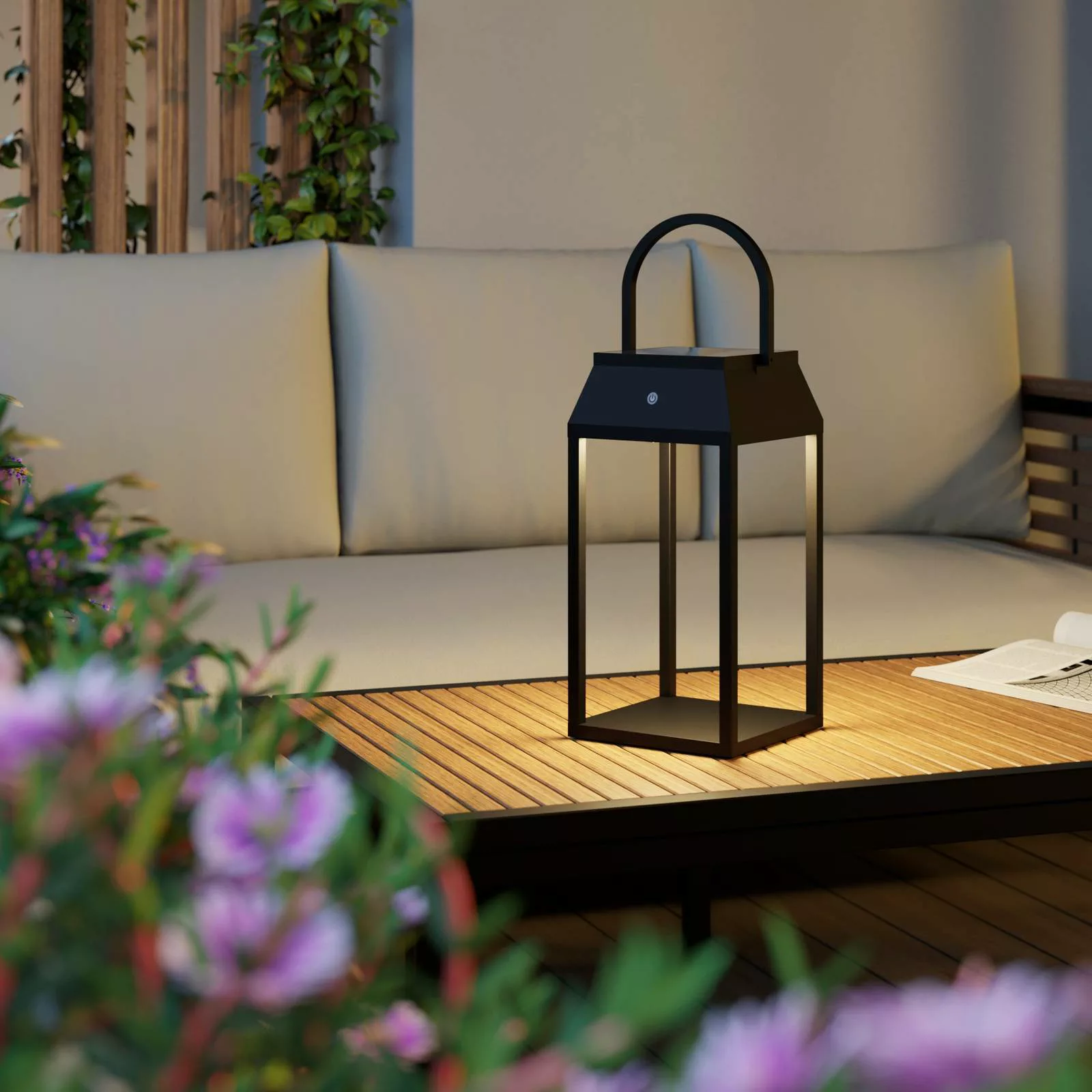Lucande Maleos LED-Solar-Laterne, dimmbar günstig online kaufen