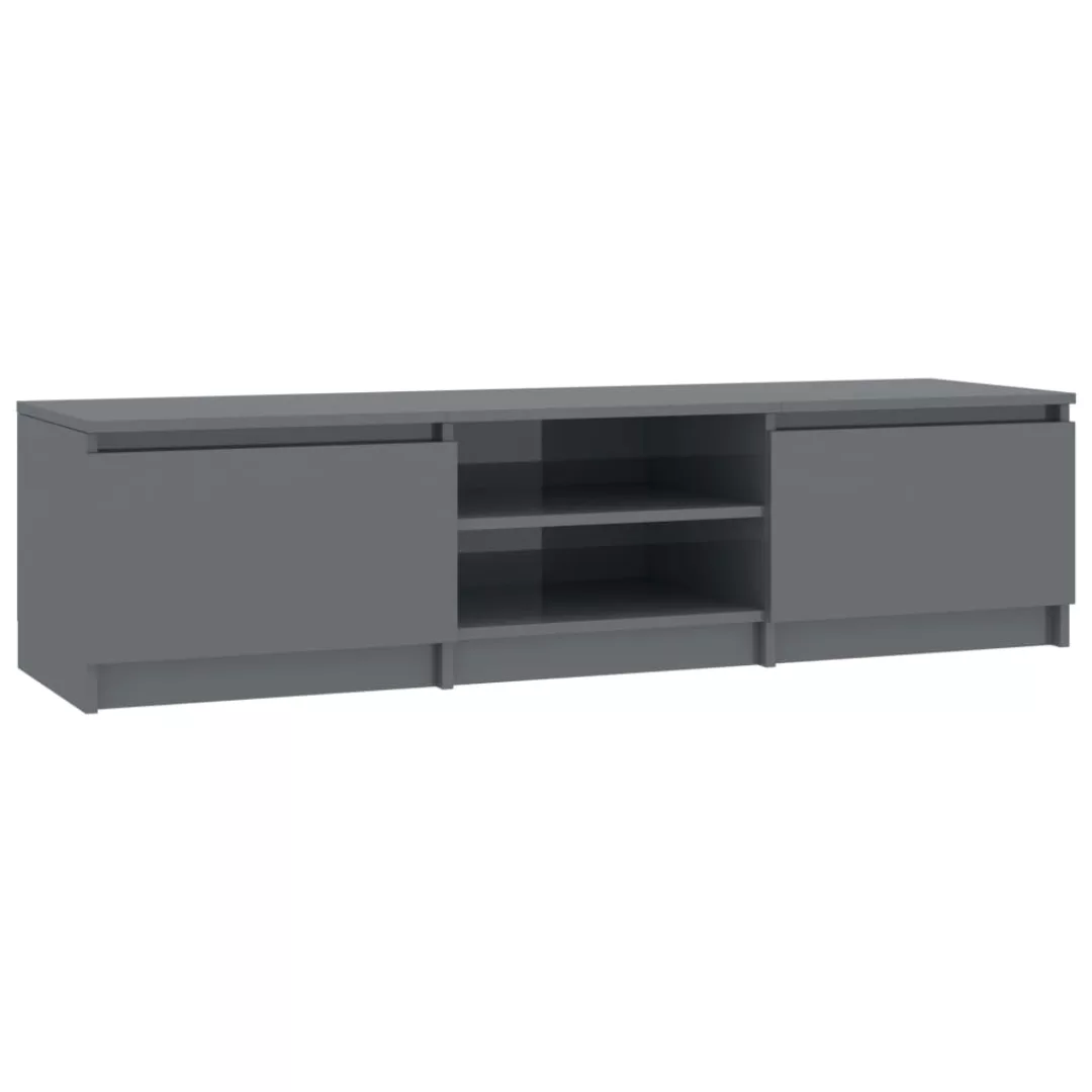 Tv-schrank Hochglanz-grau 140×40×35,5 Cm Spanplatte günstig online kaufen