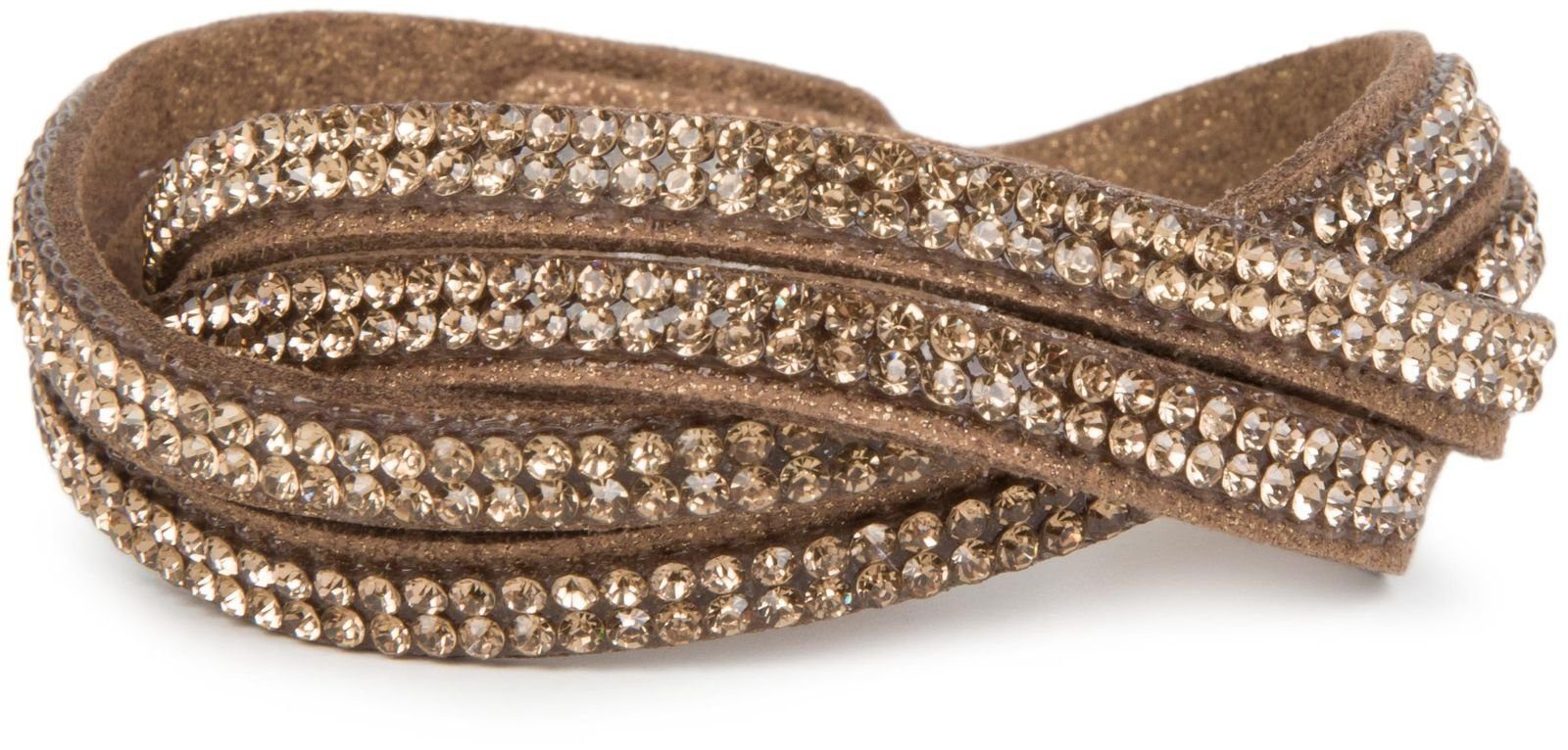 styleBREAKER Wickelarmband Strass Wickelarmband 2x2 Reihig günstig online kaufen