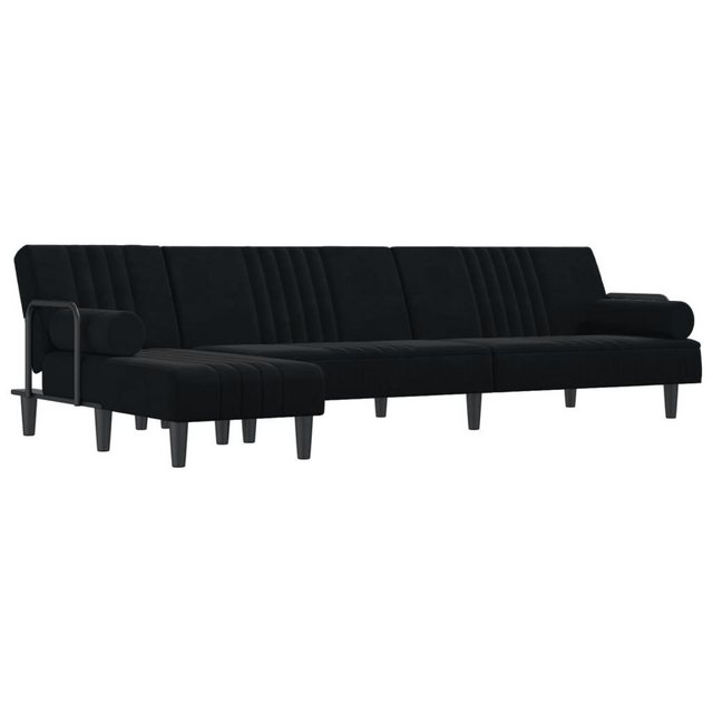 vidaXL Sofa Schlafsofa in L-Form Schwarz 260x140x70 cm Samt günstig online kaufen