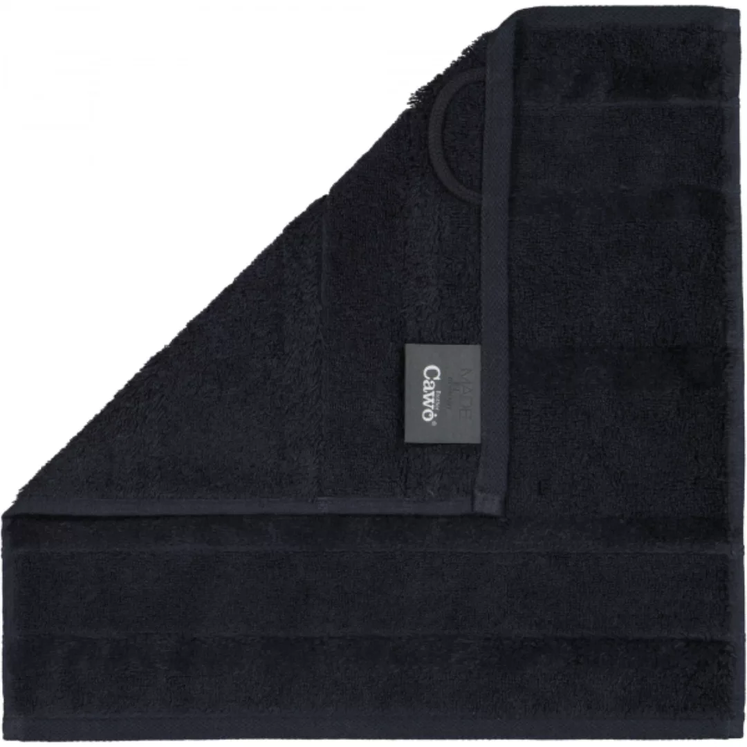 Cawö Handtücher Noblesse2 Uni 1002 - Farbe: schwarz - 906 - Seiflappen 30x3 günstig online kaufen