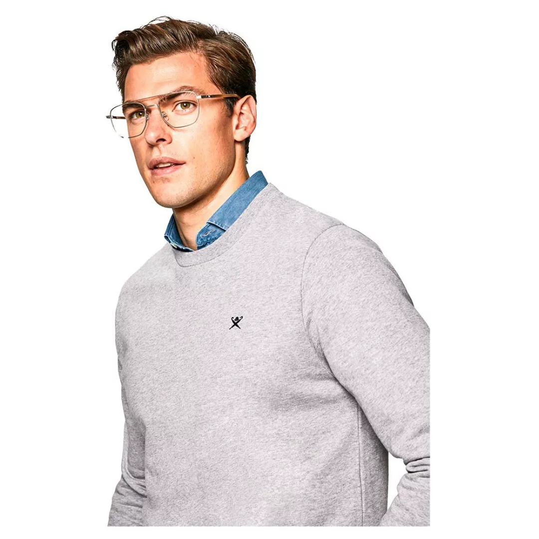 Hackett London Logo Sweatshirt S Light Grey Marl günstig online kaufen