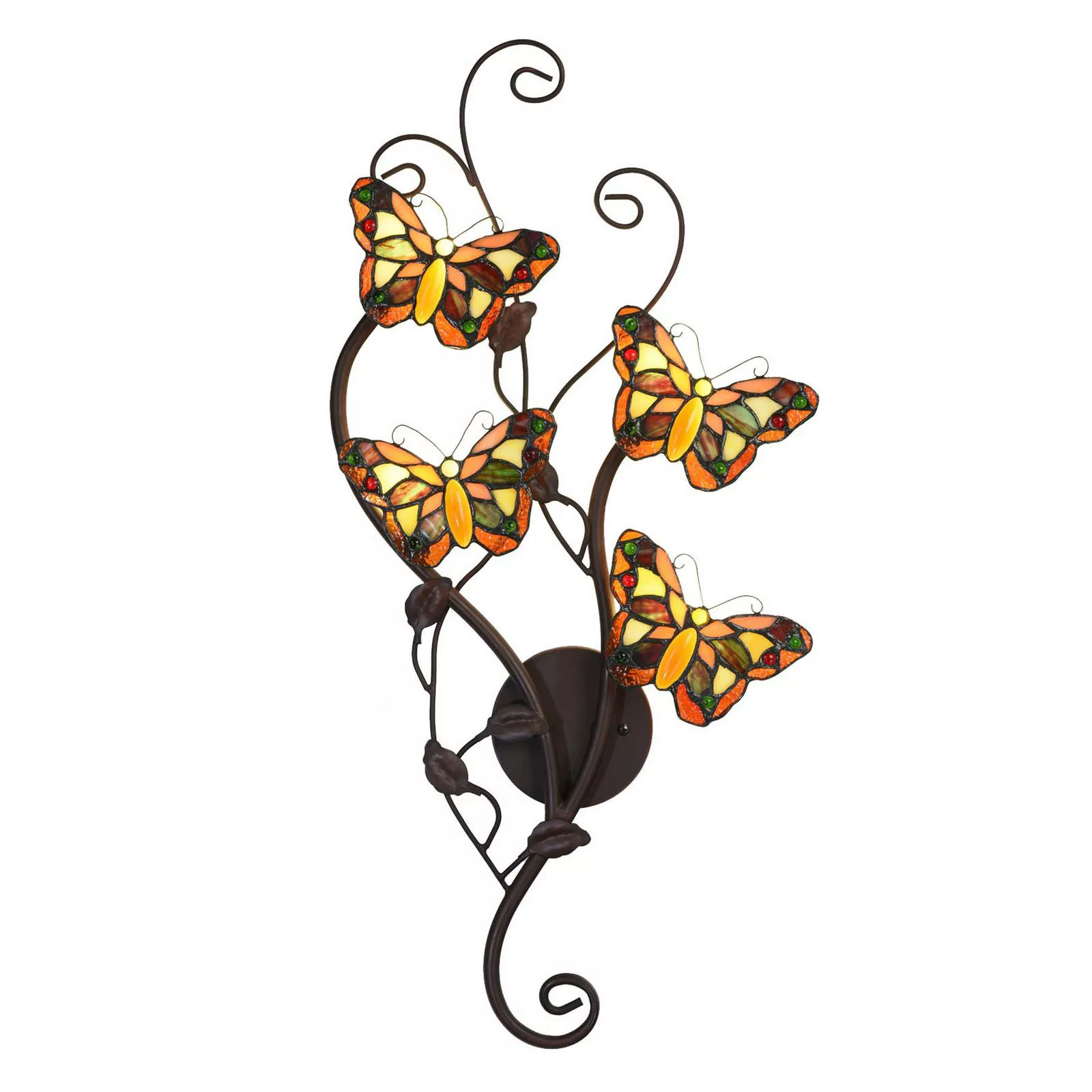 Wandleuchte 5979 mit Schmetterlingen, vierflammig günstig online kaufen