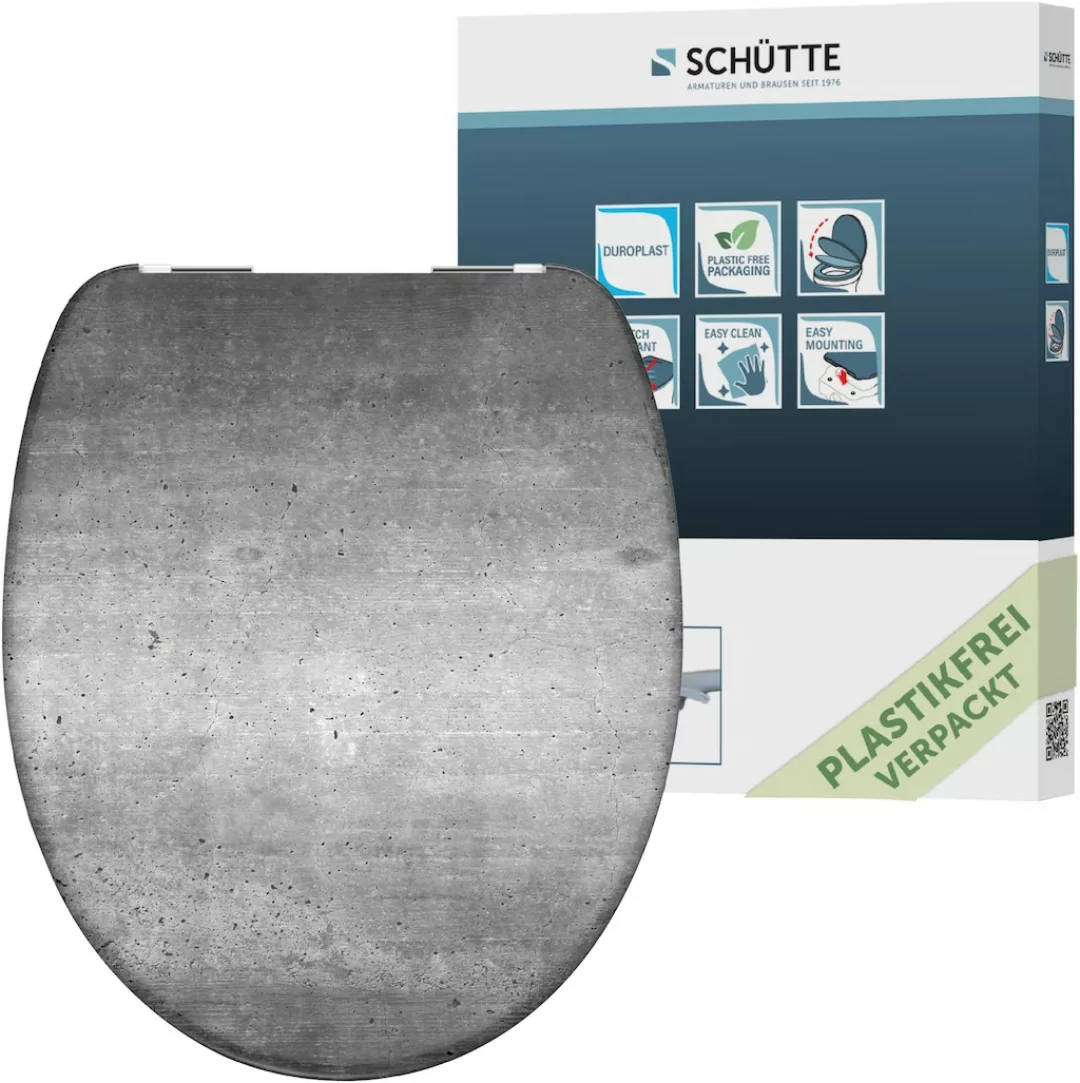 Schütte WC-Sitz "Industrial Grey", Duroplast, mit Absenkautomatik günstig online kaufen