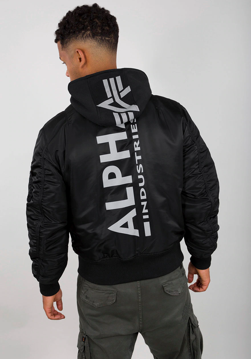 Alpha Industries Bomberjacke "MA-1 ZH Back Print", mit Kapuze günstig online kaufen