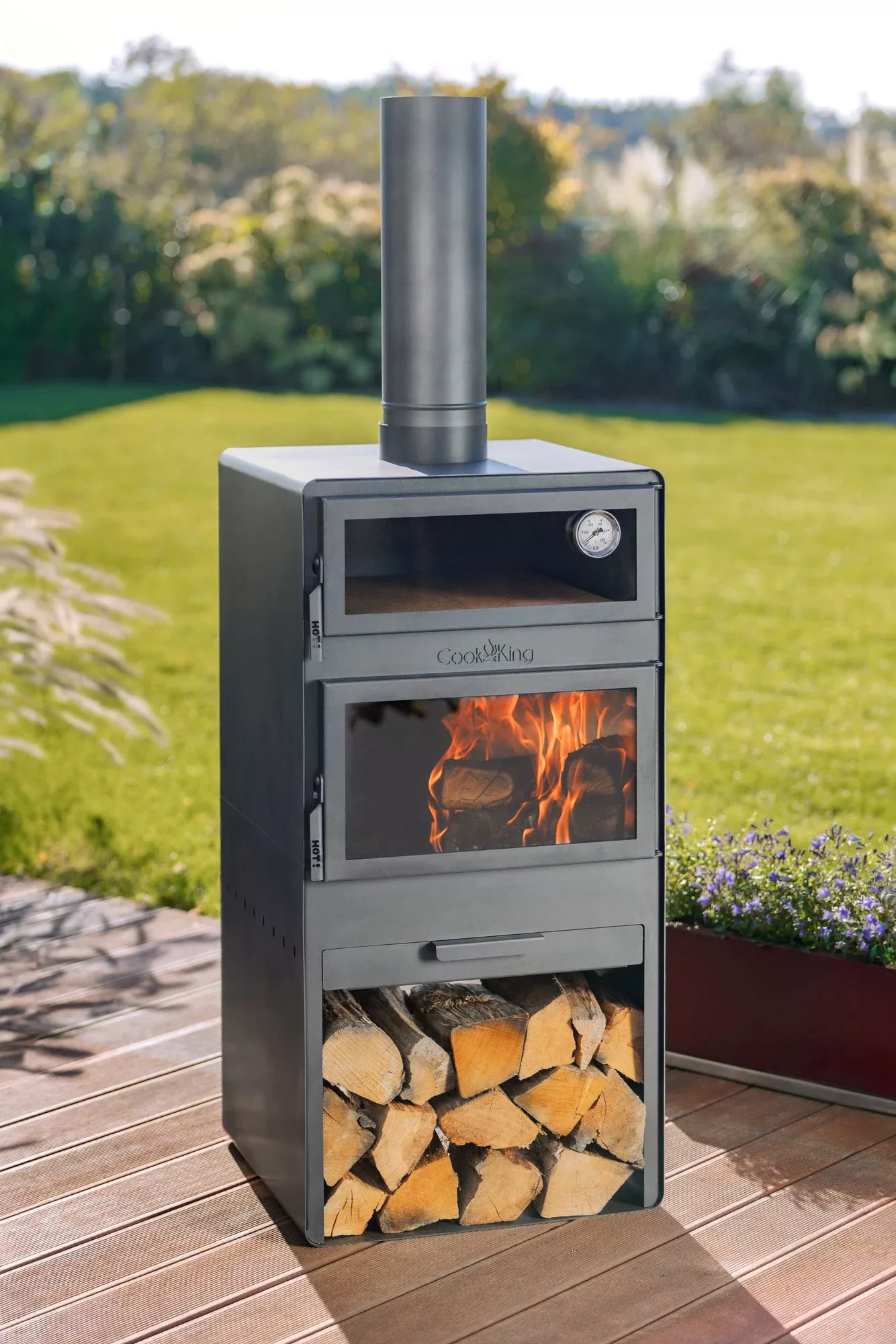 CookKing Grillkamin "Terrassenofen Vento Plus", inkl. Pizzaofen, Stahl, 50x günstig online kaufen