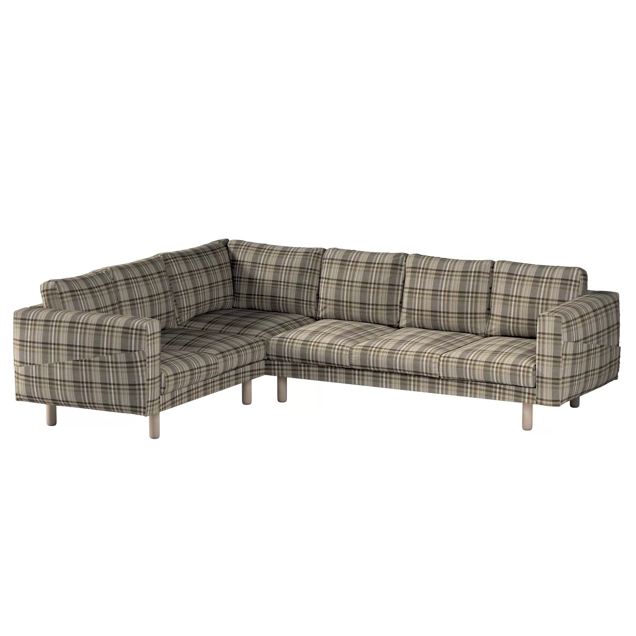 Bezug für Norsborg 5-Sitzer Ecksofa, braun- beige, Norsborg 5-Sitzer Ecksof günstig online kaufen