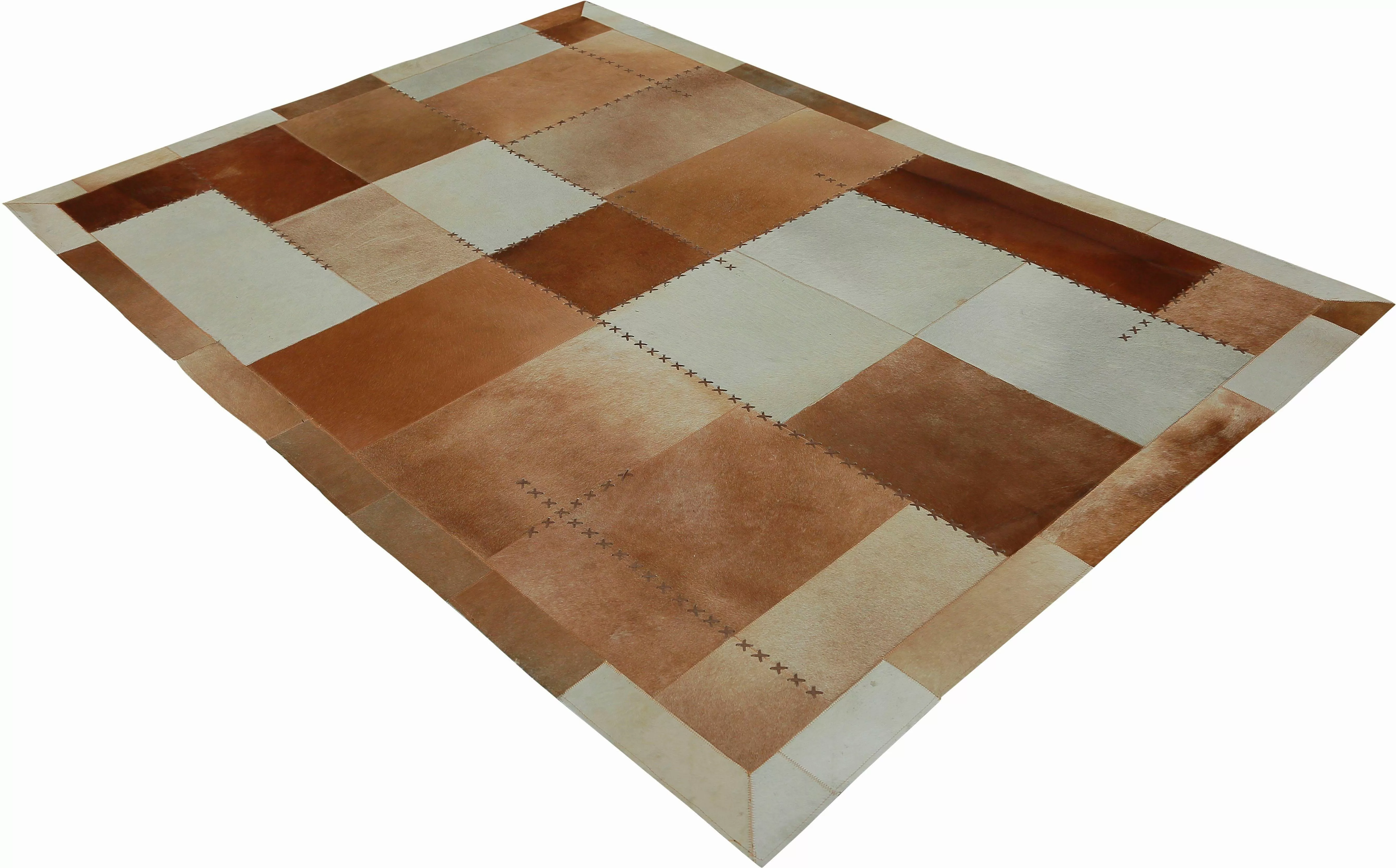 calo-deluxe Lederteppich »Solut 305 - Fellteppich«, rechteckig, 8 mm Höhe, günstig online kaufen