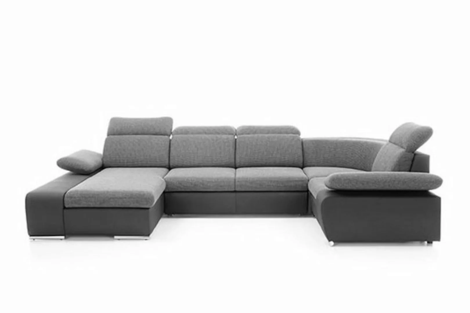 Feldmann-Wohnen Ecksofa Odessa, Odessa 1 Teile, 355cm schwarz / schwarzgrau günstig online kaufen