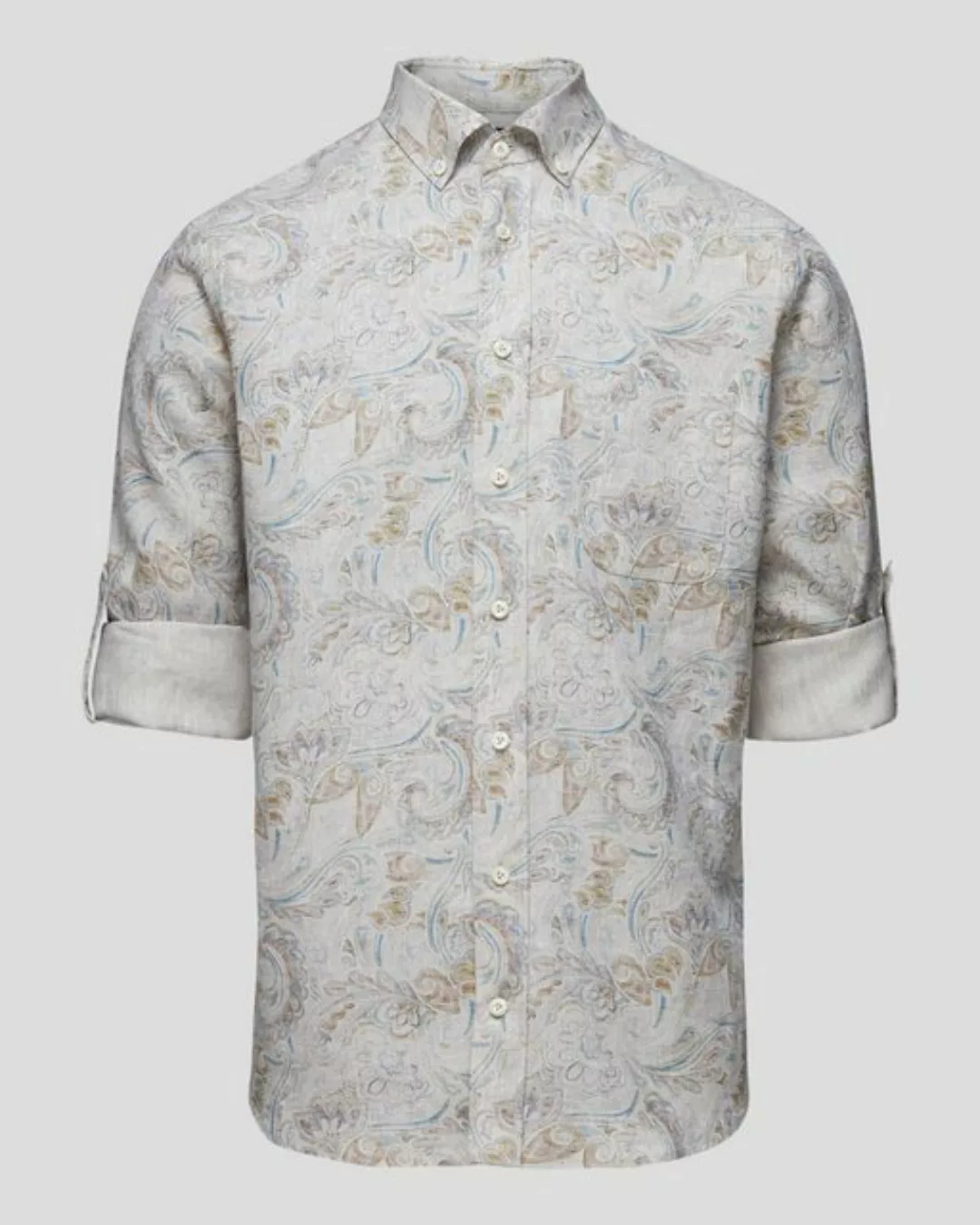 Leinenhemd mit Paisley-Druck Tailor Fit günstig online kaufen
