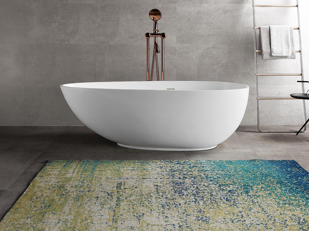 Freistehende Badewanne asymetrisch - 268 L - 172 x 83 x 53 cm - Weiß - FENI günstig online kaufen