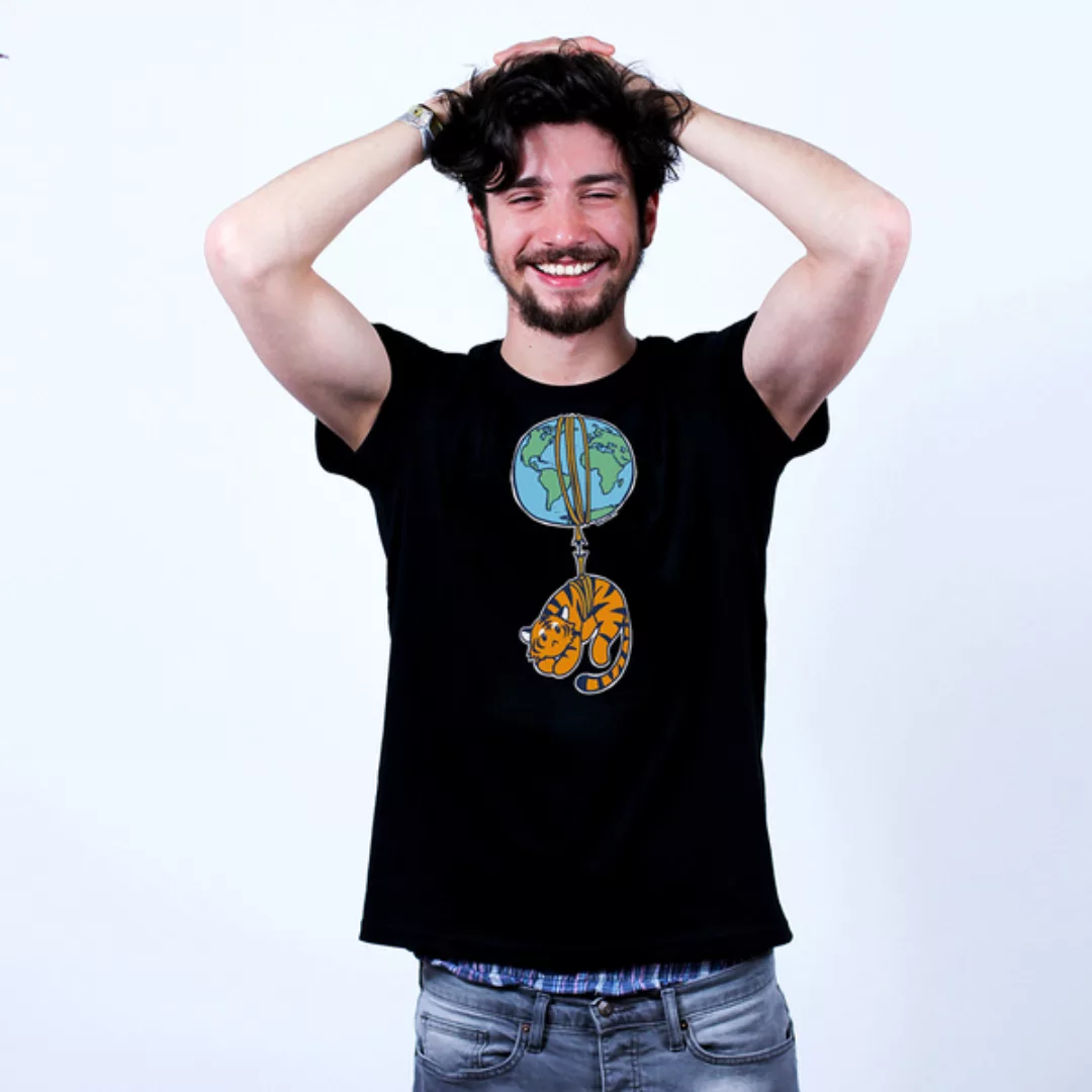 Seidener Faden Tiger - Bio-shirt Männer Mit Print günstig online kaufen
