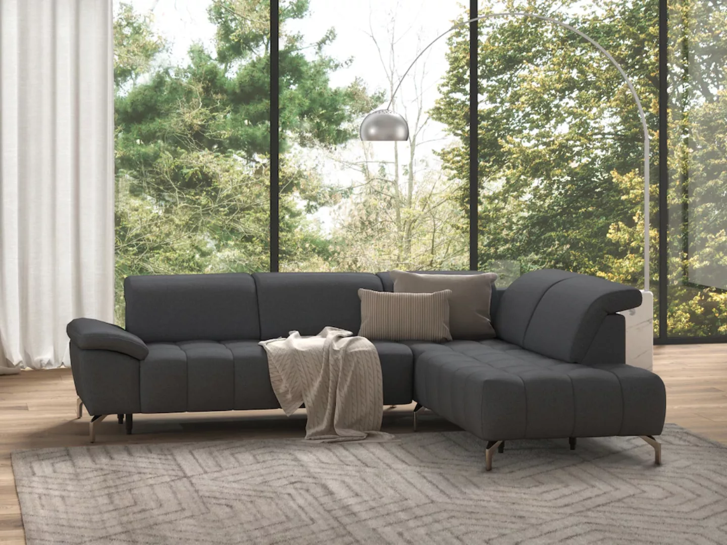 sit&more Ecksofa »Cool L-Form«, wahlweise mit Kopfteilverstellung und Vorzi günstig online kaufen
