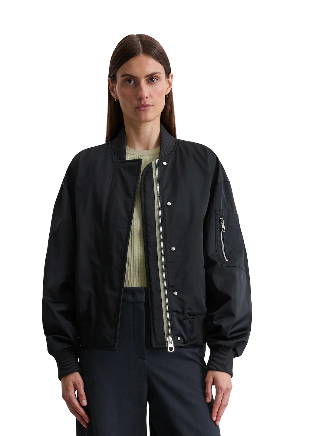 Marc OPolo Outdoorjacke "aus recyceltem Polyester-Twill", ohne Kapuze günstig online kaufen