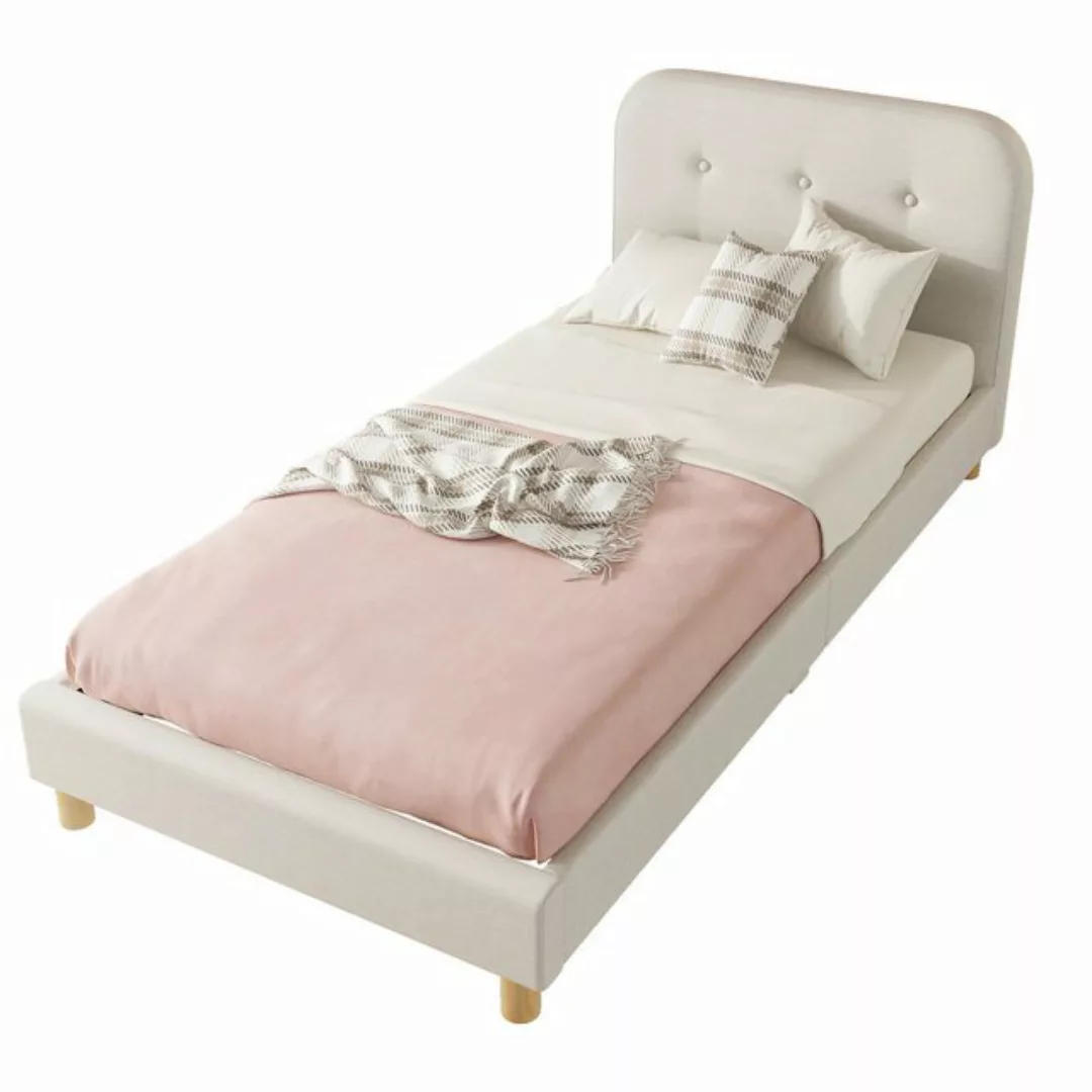 OKWISH Polsterbett Kinderbett Gästebett, minimalistisches Styling, Leinen ( günstig online kaufen