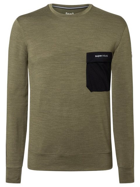 SUPER.NATURAL Sweatshirt Merino Pullover M ALPINE POCKET CREW funktioneller günstig online kaufen