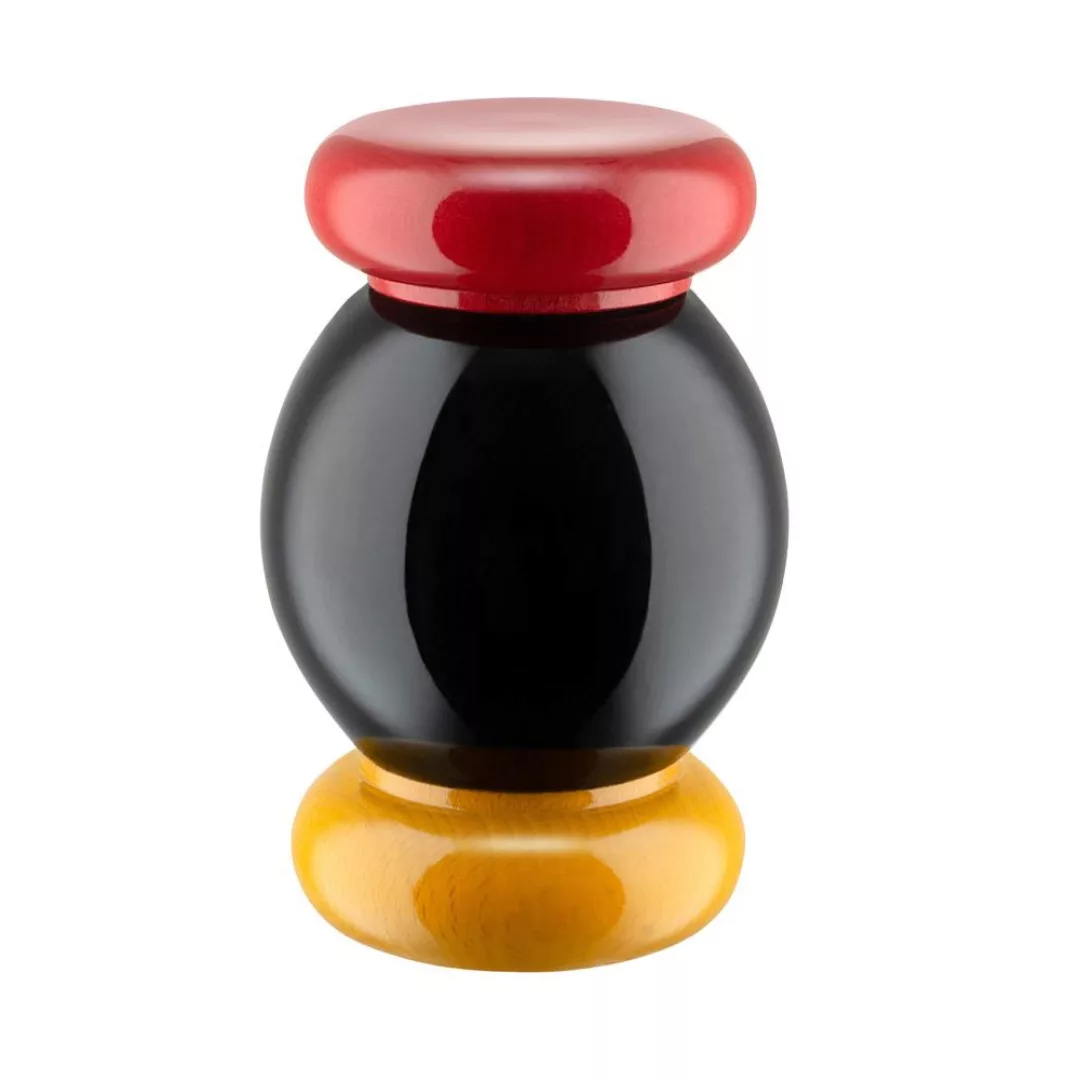 Alessi - Alessi100 ES18 Gewürzmühle - rot, gelb, schwarz/H x Ø 11x7cm günstig online kaufen