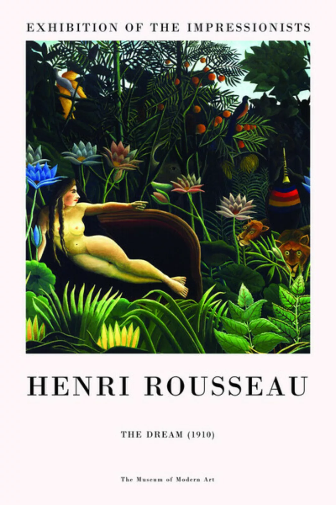 Poster / Leinwandbild - Henri Rousseau: Der Traum - Ausstellungsposter günstig online kaufen