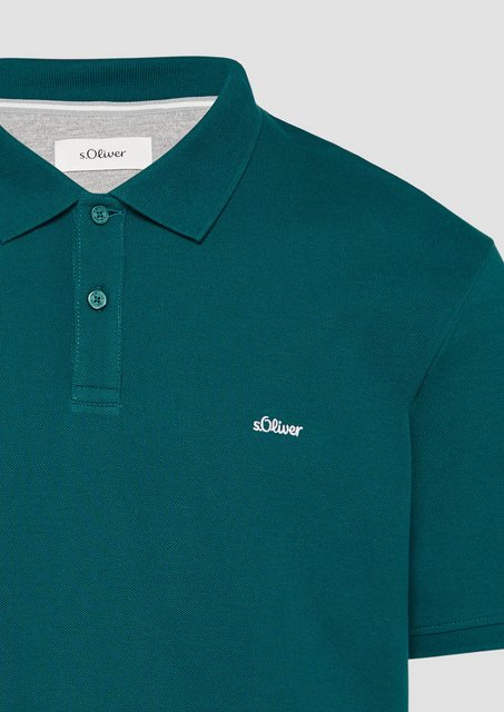 s.Oliver Kurzarmshirt Poloshirt aus Baumwollpiqué Stickerei günstig online kaufen