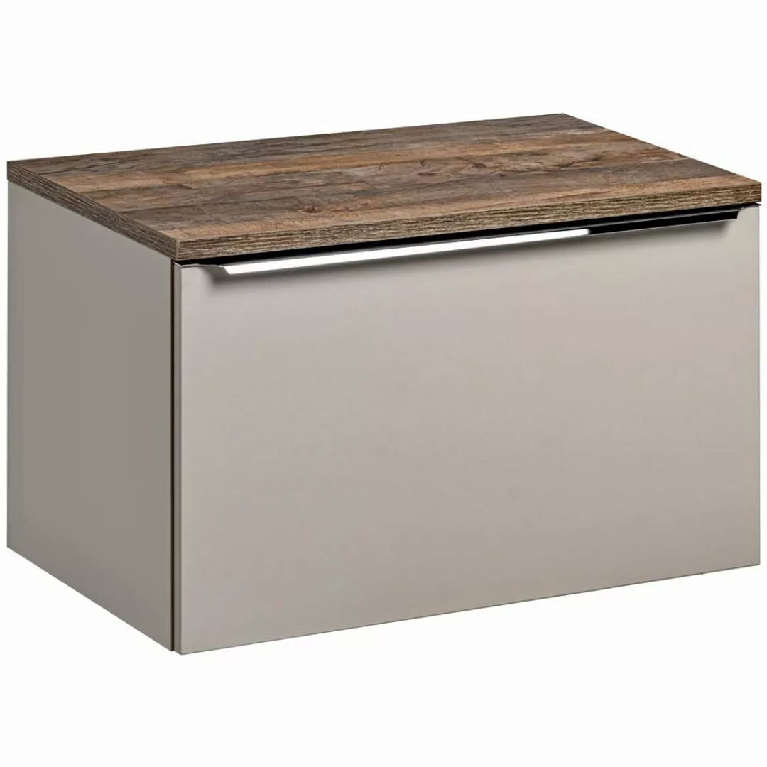 Lomadox Waschbeckenschrank PUEBLA-56-TAUPE Waschtischunterschrank 80cm in günstig online kaufen