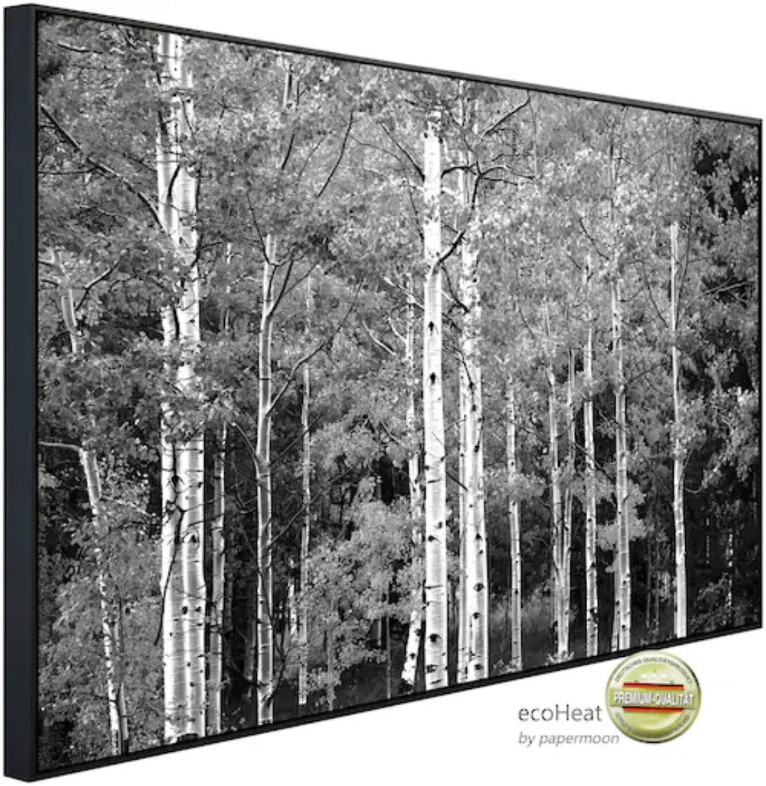 Papermoon Infrarotheizung »Wald Schwarz & Weiß«, sehr angenehme Strahlungsw günstig online kaufen