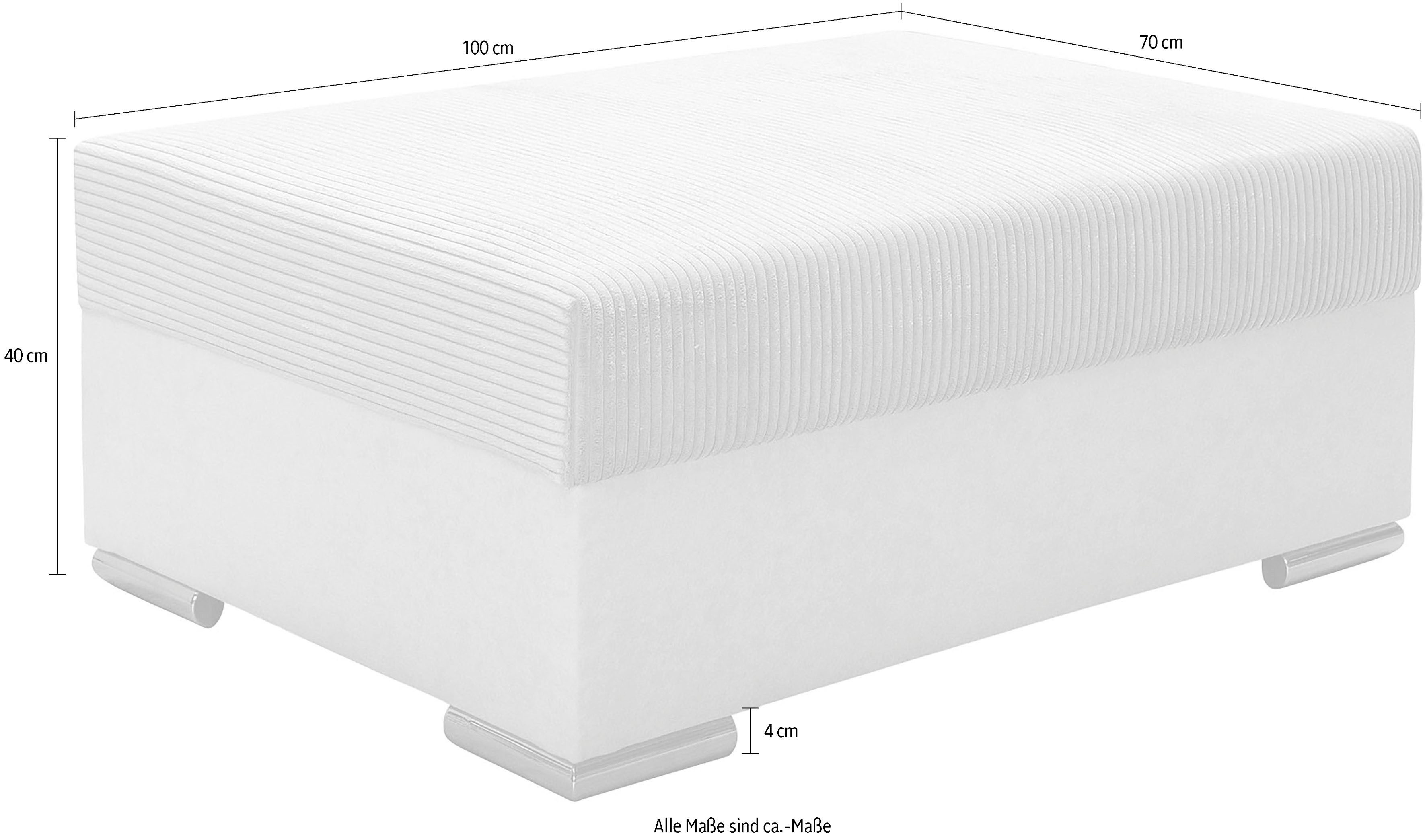 COLLECTION AB Hocker "John", Frei im Raum stellbar, wahlweise mit Federkern günstig online kaufen