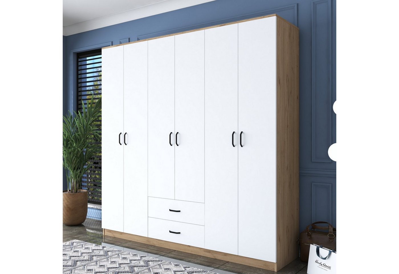 Skye Decor Kleiderschrank BA111 RAN, Kleiderschränke, 210x210x51,5 cm günstig online kaufen