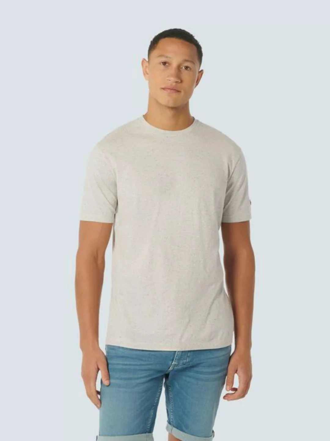 NO EXCESS T-Shirt T-Shirt Crewneck Melange Stripes günstig online kaufen