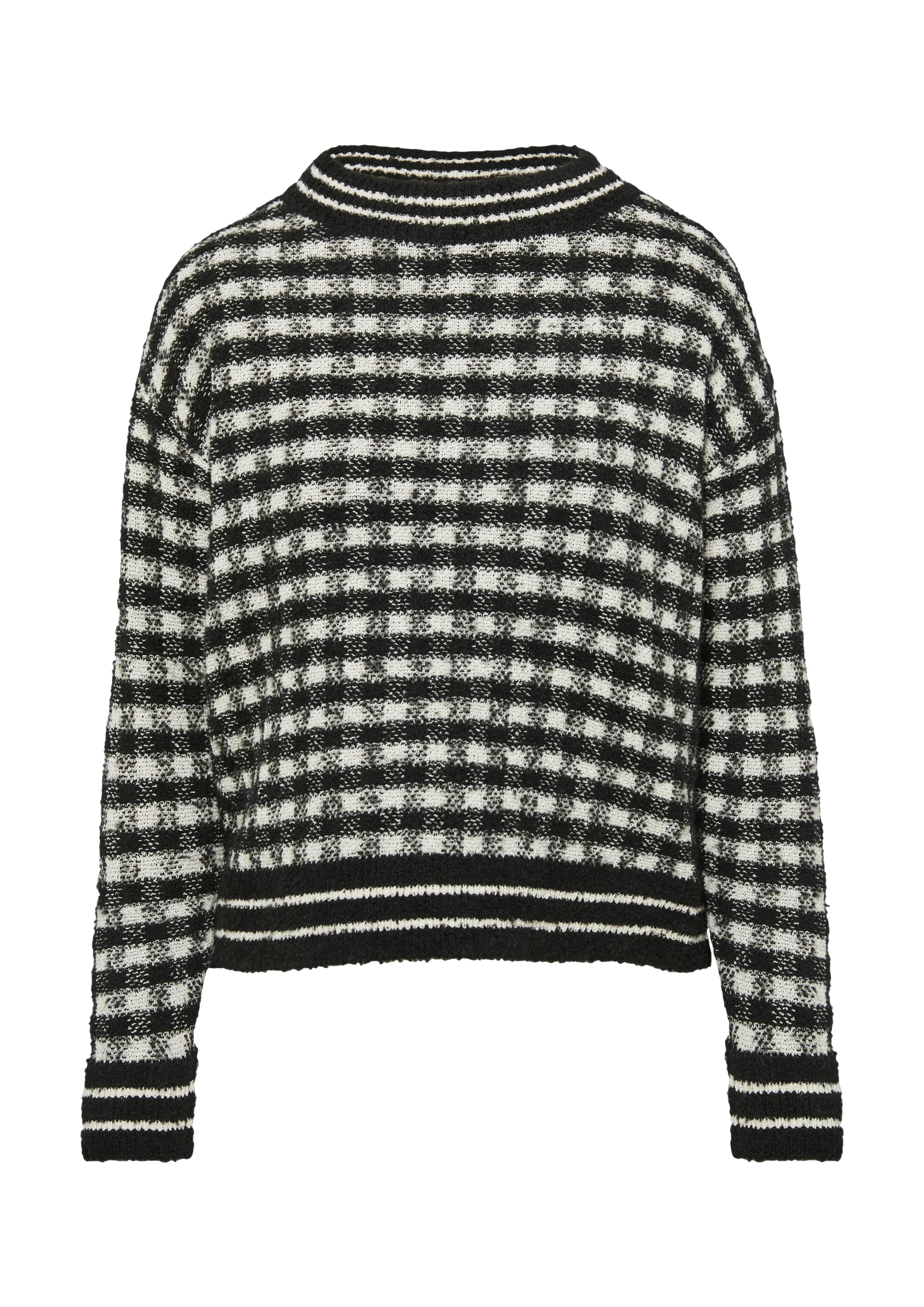 s.Oliver BLACK LABEL Stehkragenpullover, mit Karomuster günstig online kaufen