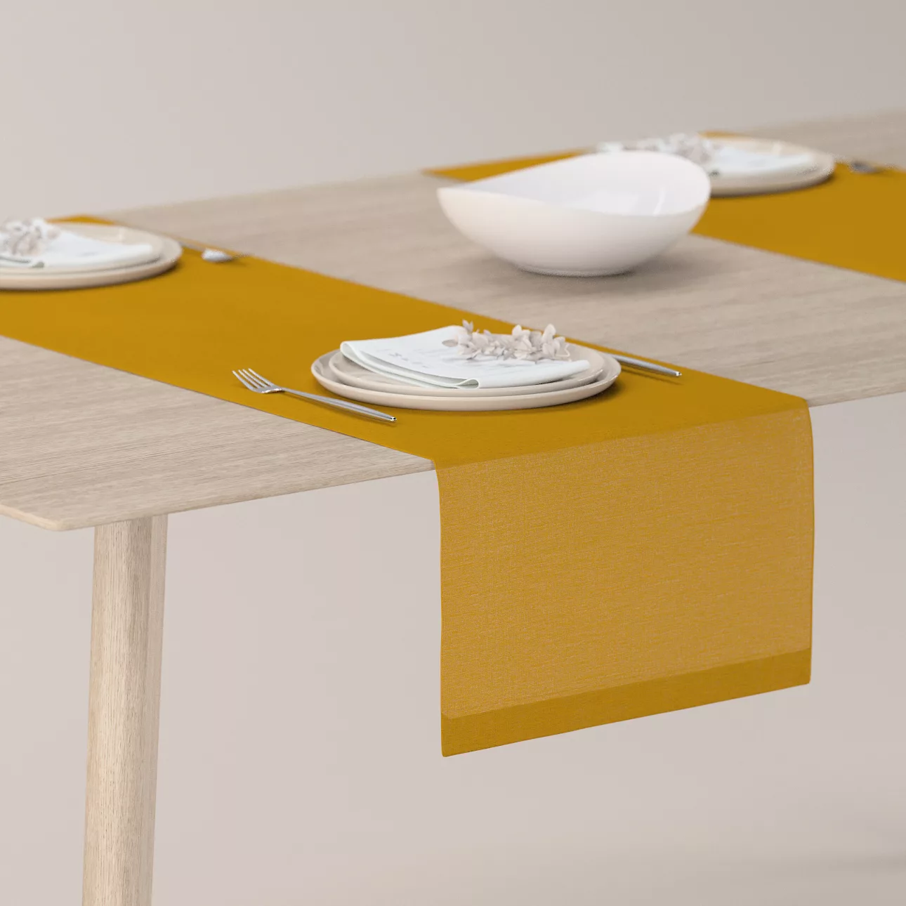Tischläufer, honiggelb, 40 x 130 cm, Leinen (159-14) günstig online kaufen