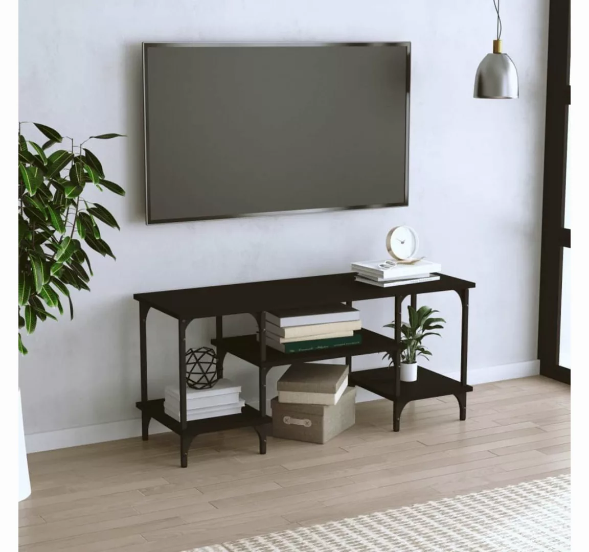 furnicato TV-Schrank Schwarz 102x35x45,5 cm Holzwerkstoff günstig online kaufen