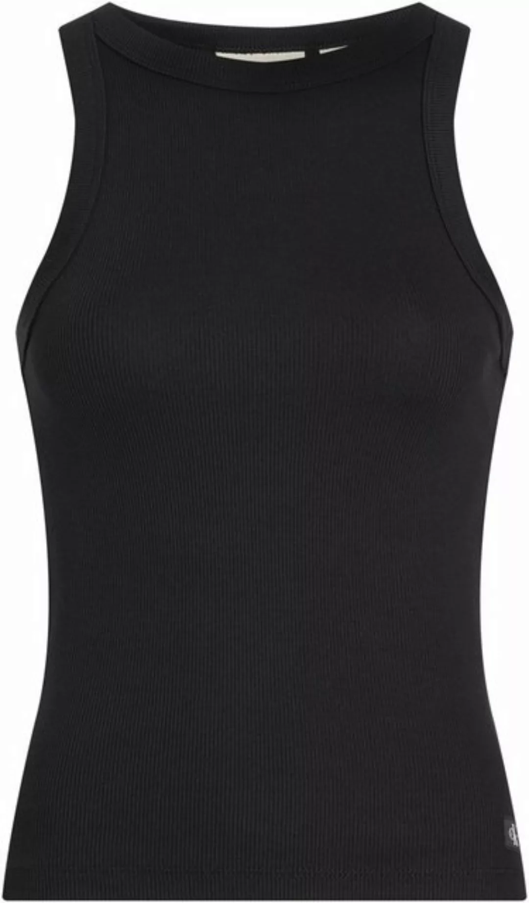 Calvin Klein Jeans Ripptanktop WOVEN LABEL TANK TOP mit Logoaptch günstig online kaufen