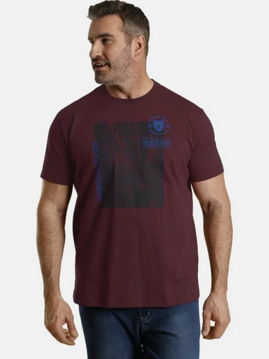 Charles Colby T-Shirt EARL ALBAN markanter Print mit Jagd-Motiv günstig online kaufen