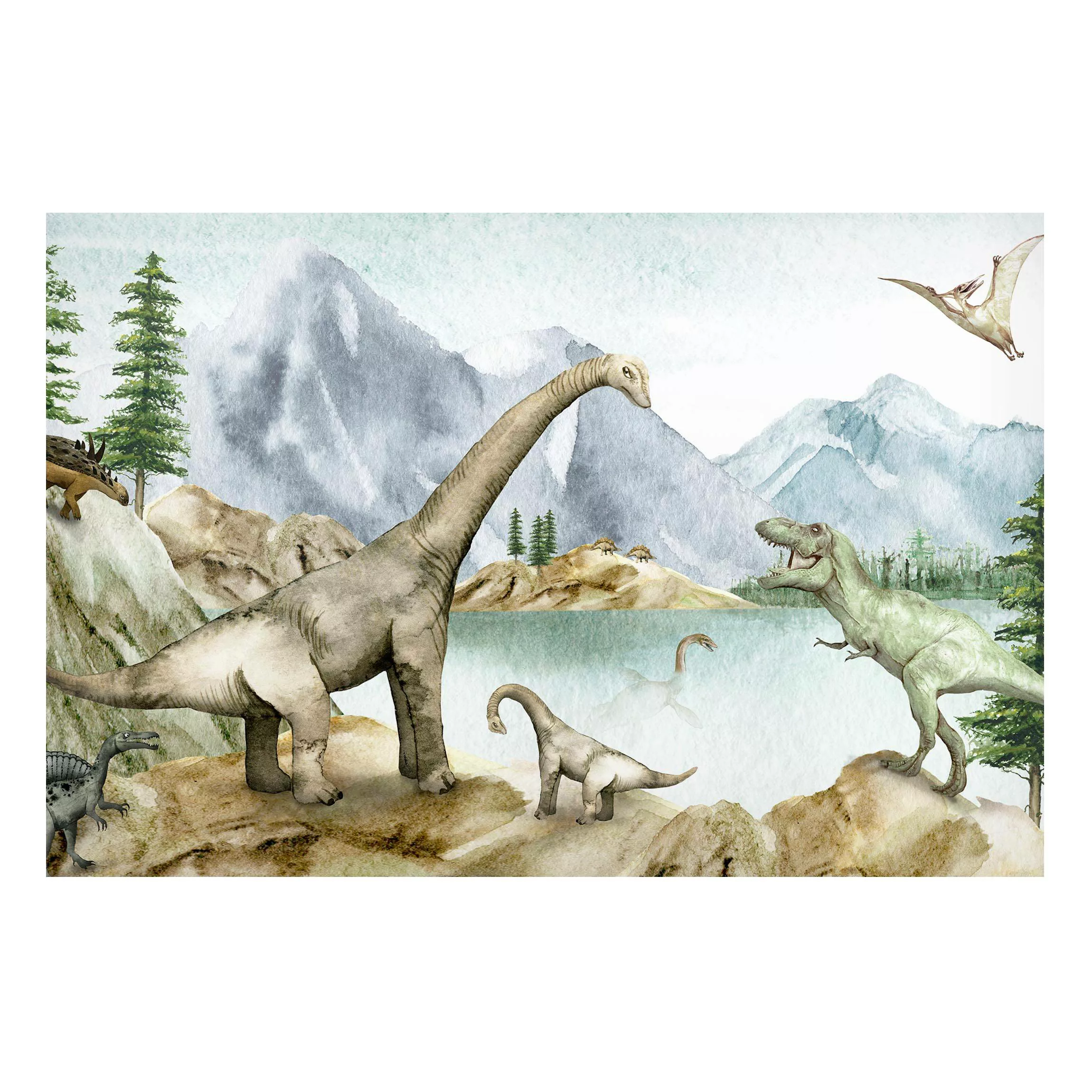 Magnettafel Urzeitliche Oase der Dinosaurier günstig online kaufen