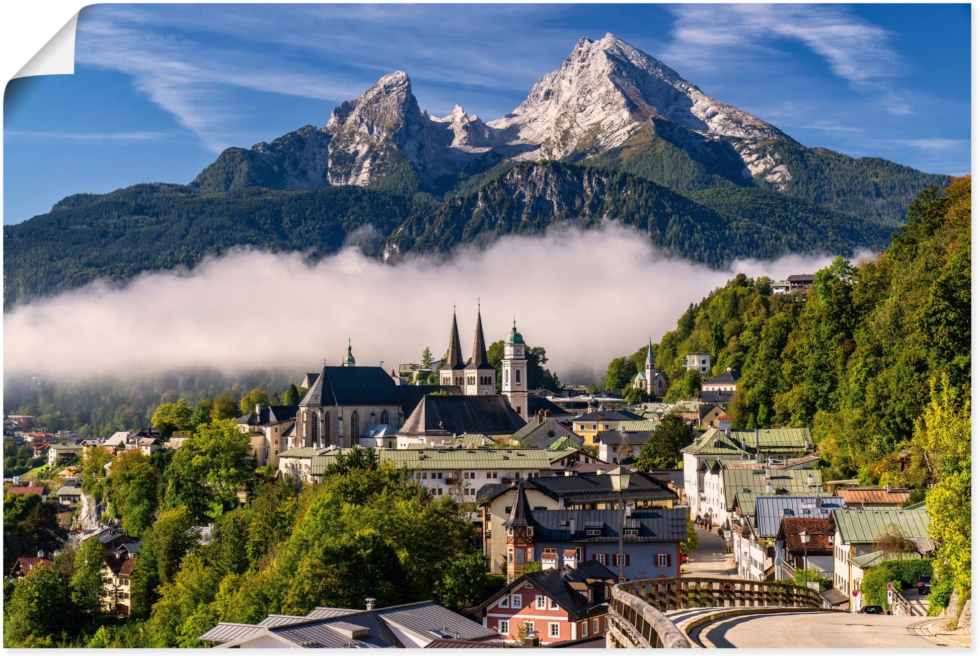 Artland Wandbild "Watzmannblick Berchtesgaden", Deutschland, (1 St.), als L günstig online kaufen