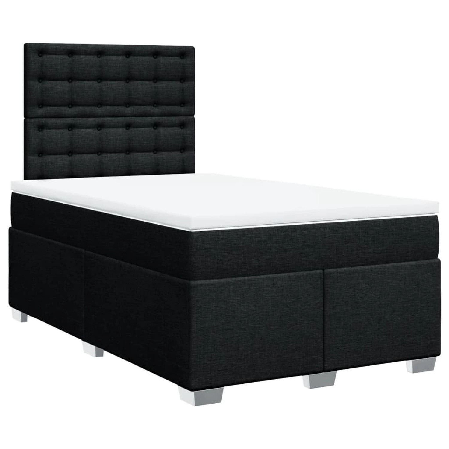 vidaXL Boxspringbett mit Matratze Schwarz 120x200 cm Stoff2107499 günstig online kaufen