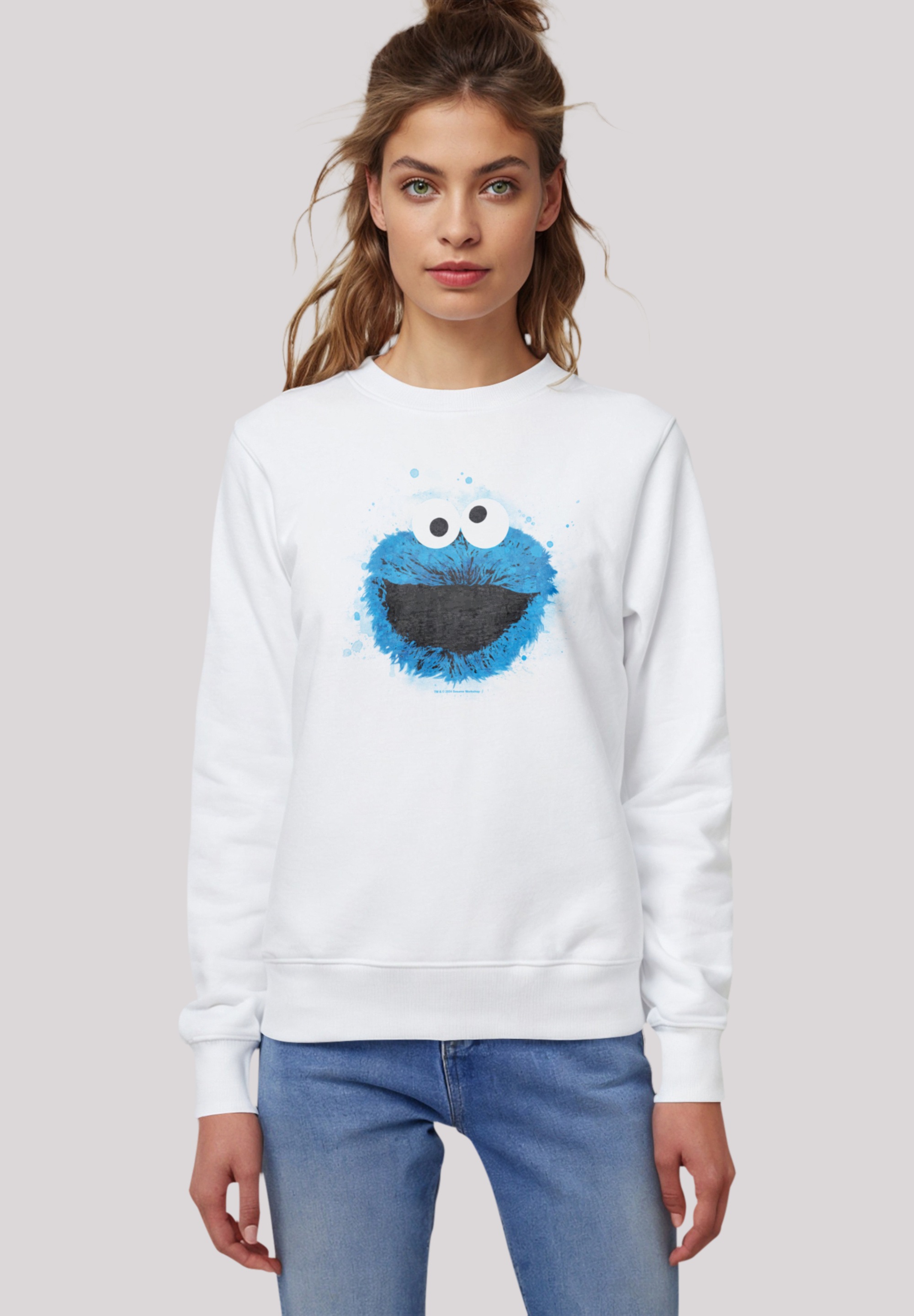 F4NT4STIC Sweatshirt "Sesamstraße Cookie Monster Watercolor", Premium Quali günstig online kaufen