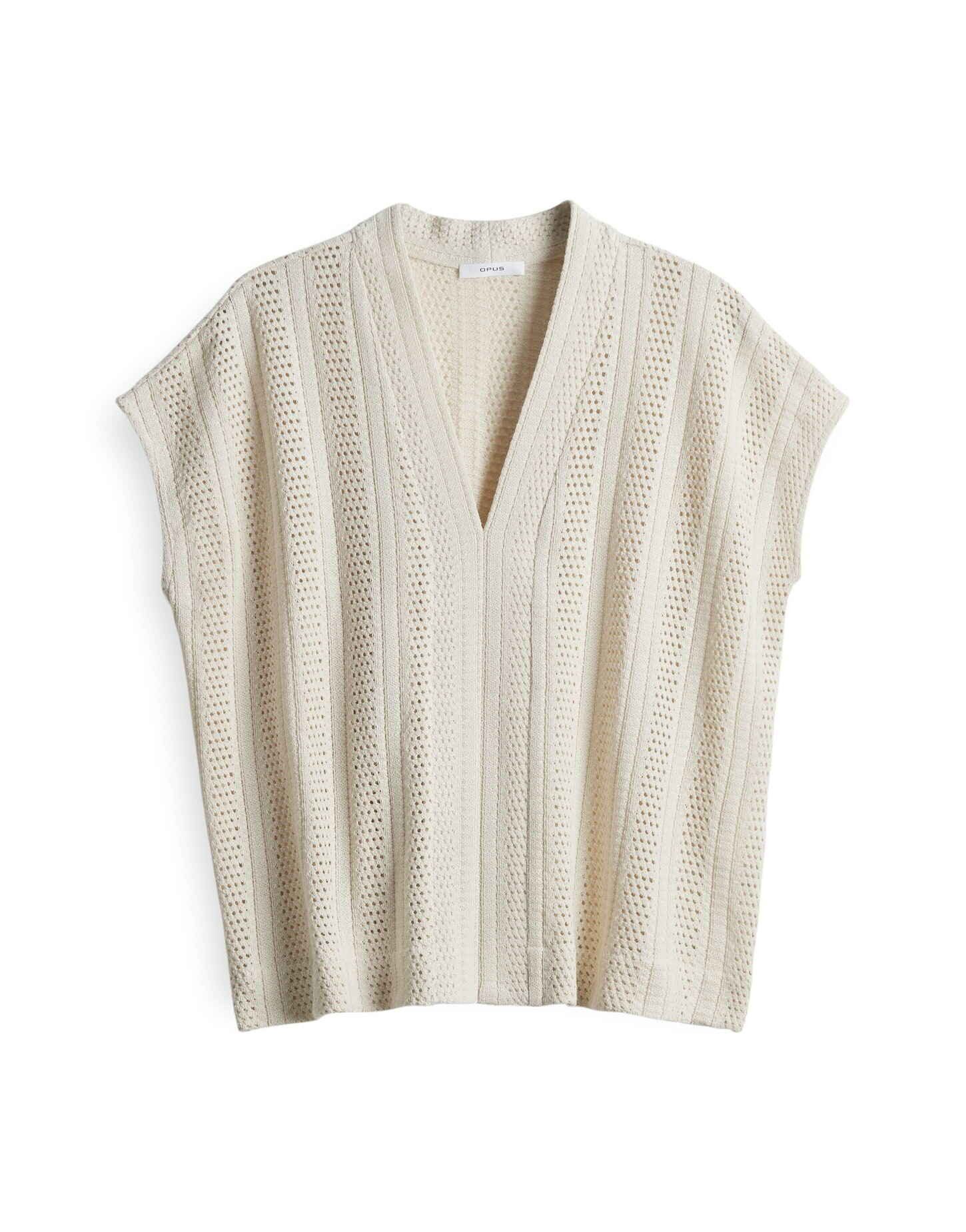OPUS Kurzarmshirt SANIELA Loose mit Lochstrickoptik günstig online kaufen