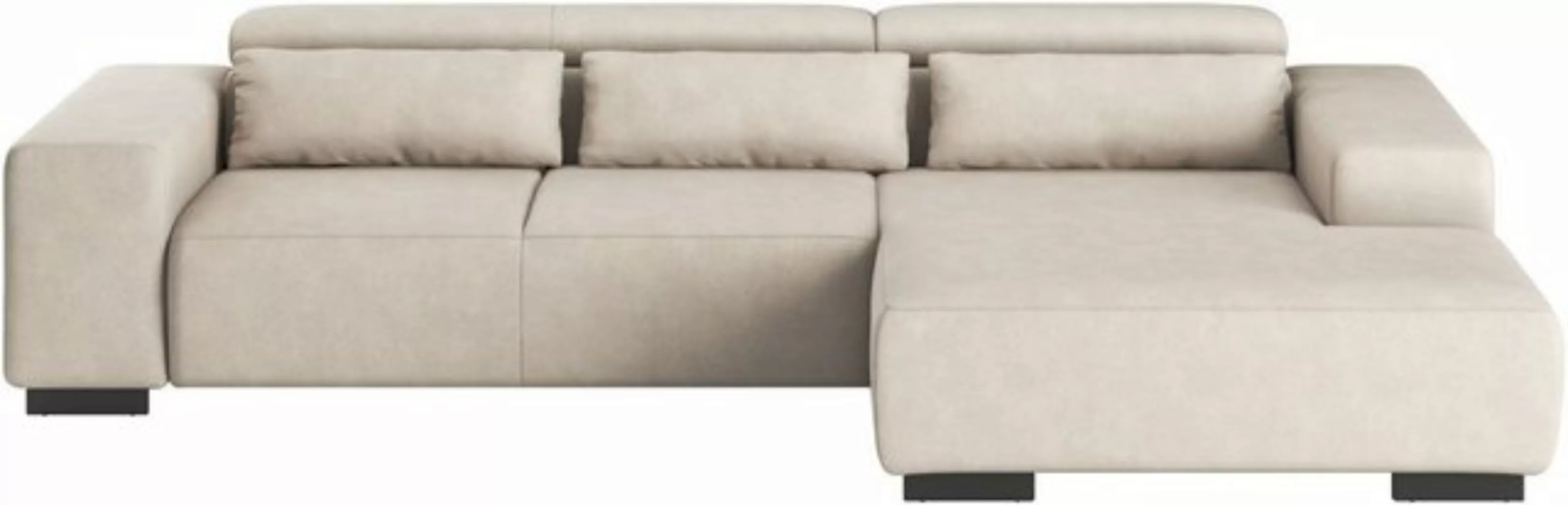 COTTA Ecksofa "Side L-Form, mit Kopfteilverstellung und Zierkissen", option günstig online kaufen